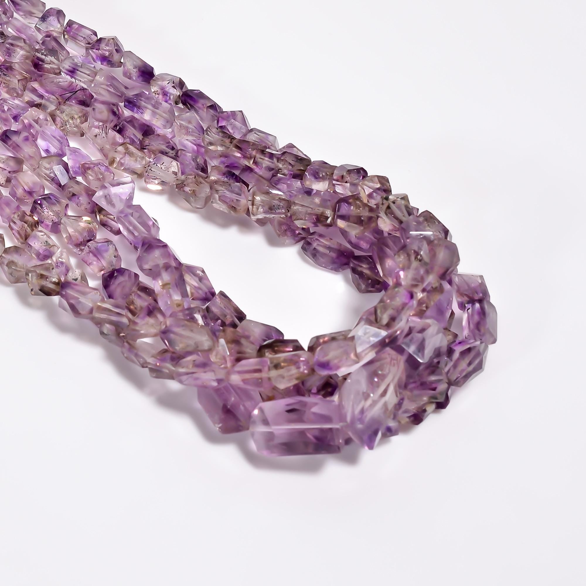 elestial amethyst natural gemstone tumbled shape faceted 