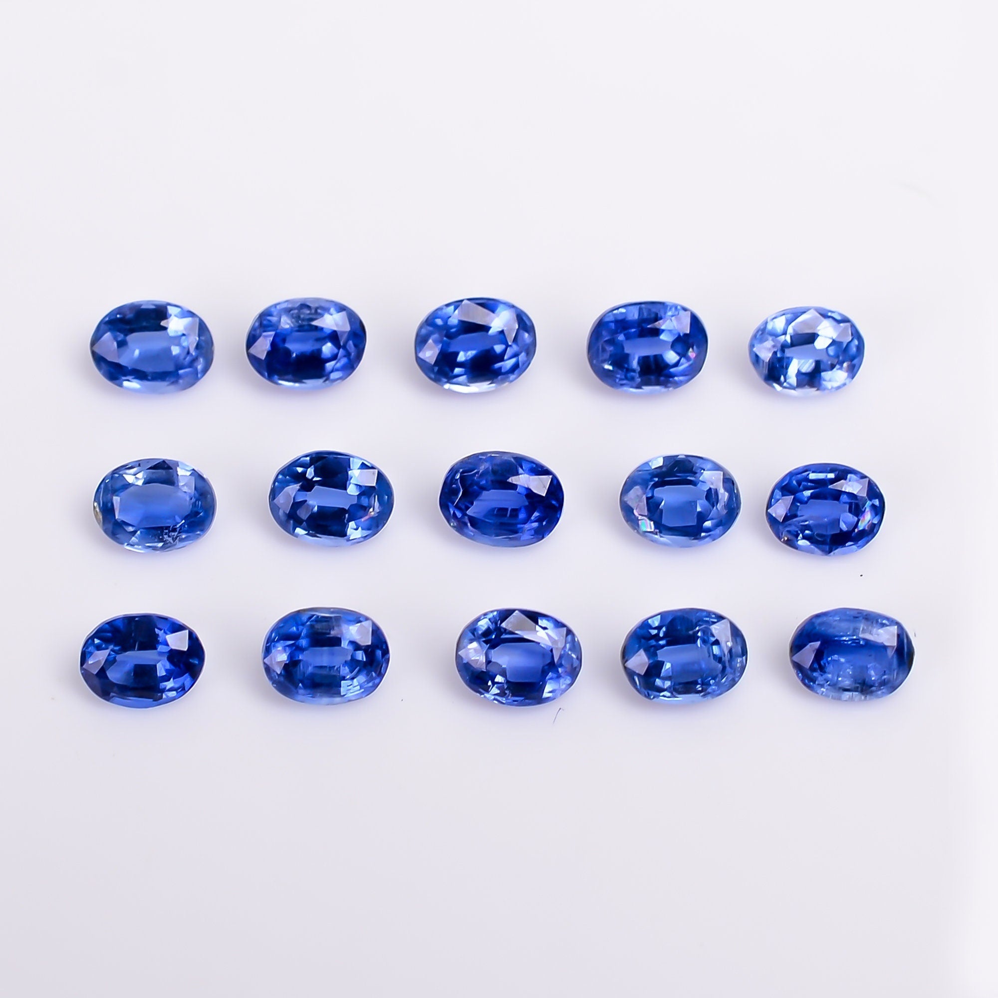blue kyanite oval shape cut stone loose gemstone 15 pcs