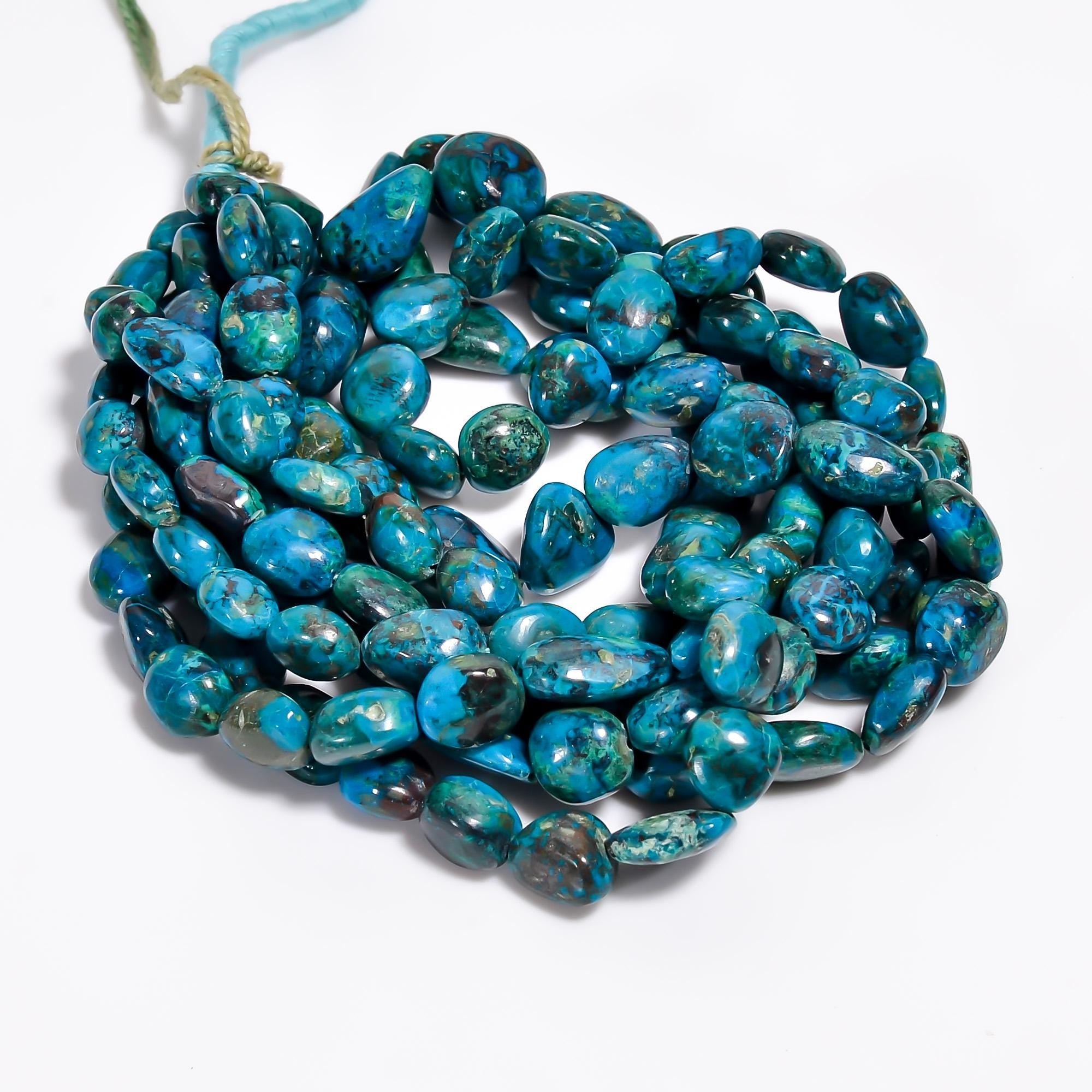 chrysocolla natural gemstone tumbled shape smooth 