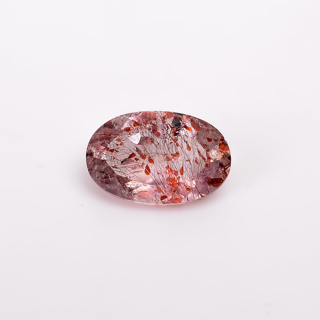 elestial quartz natural oval shape cut stone loose gemstone