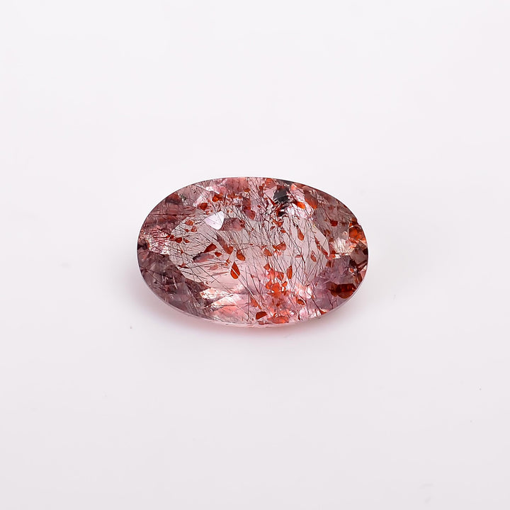 elestial quartz natural oval shape cut stone loose gemstone