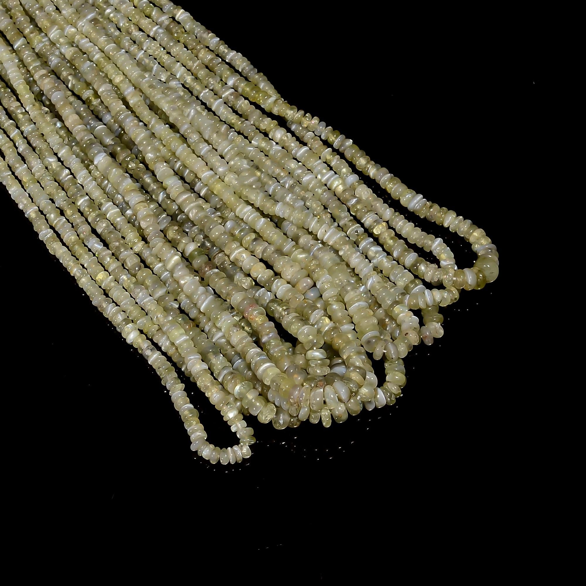 chrysoberyl cats eye natural gemstone rondelle shape smooth