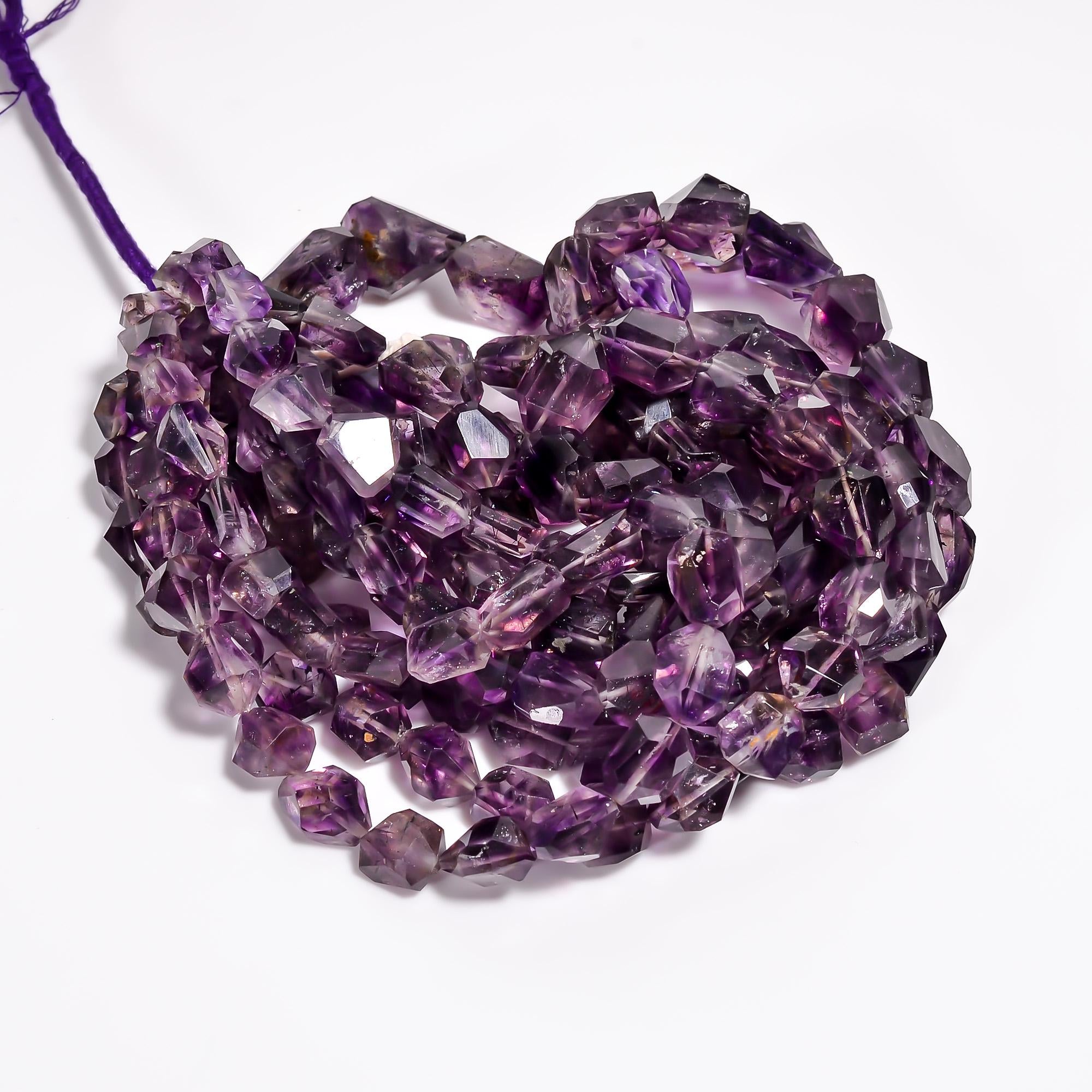 elestial amethyst natural gemstone tumbled shape faceted 