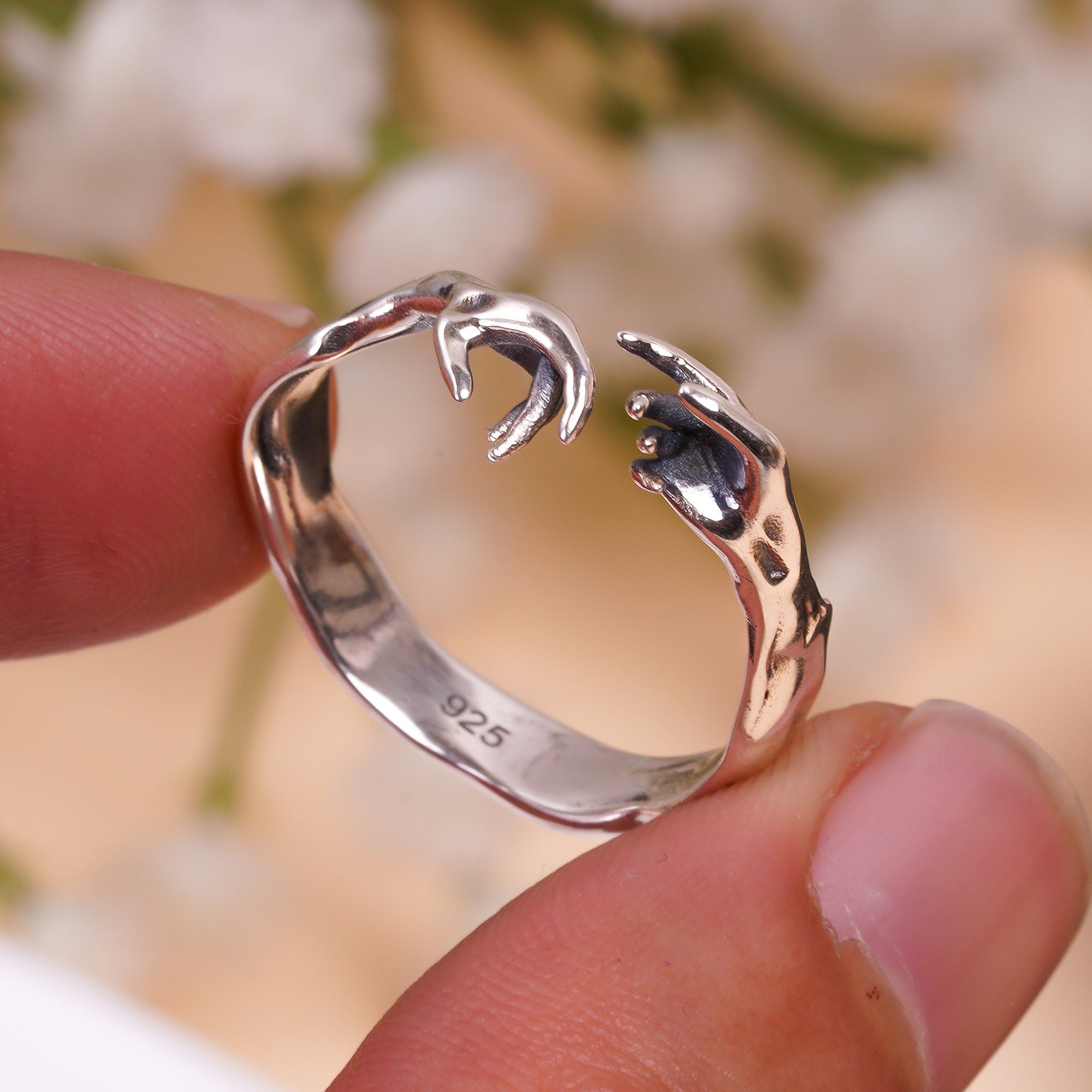 hand of god giving life to adam 925 sterling silver ring y 7783 7785