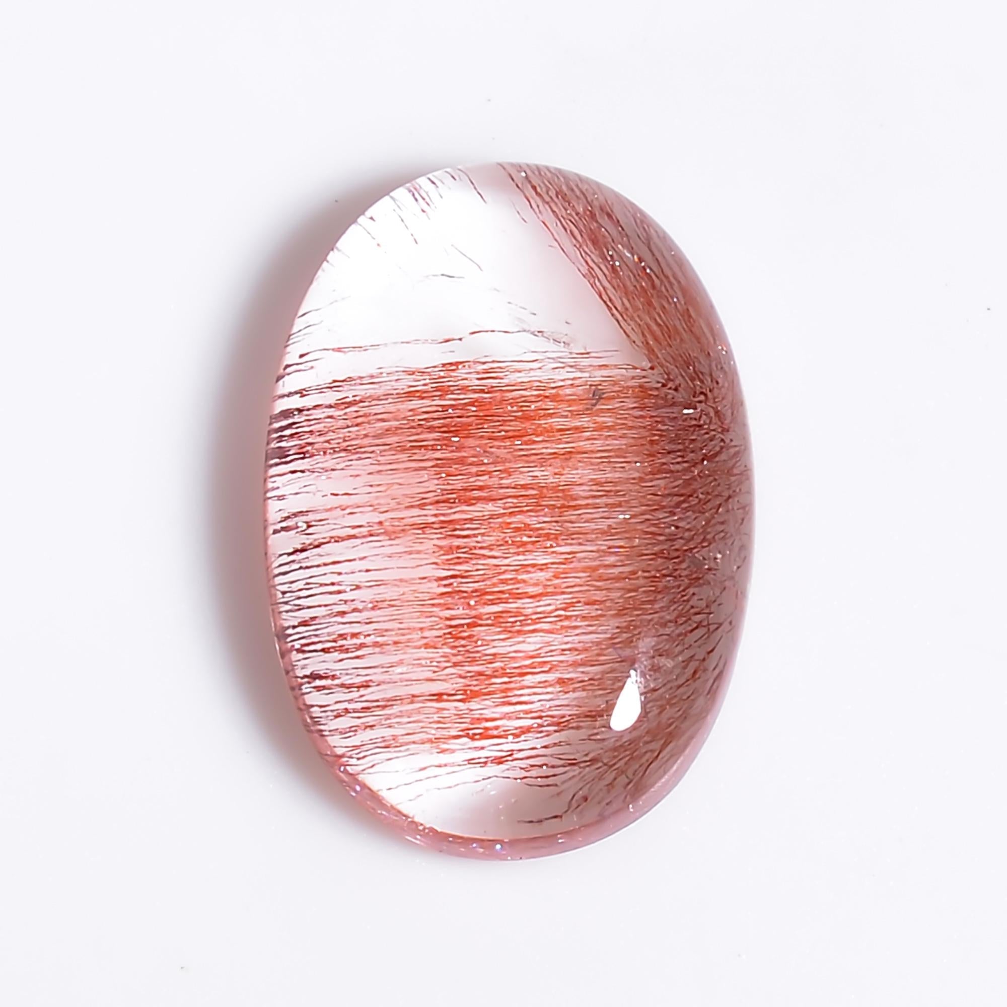 elestial quartz natural oval shape cabochon loose gemstone