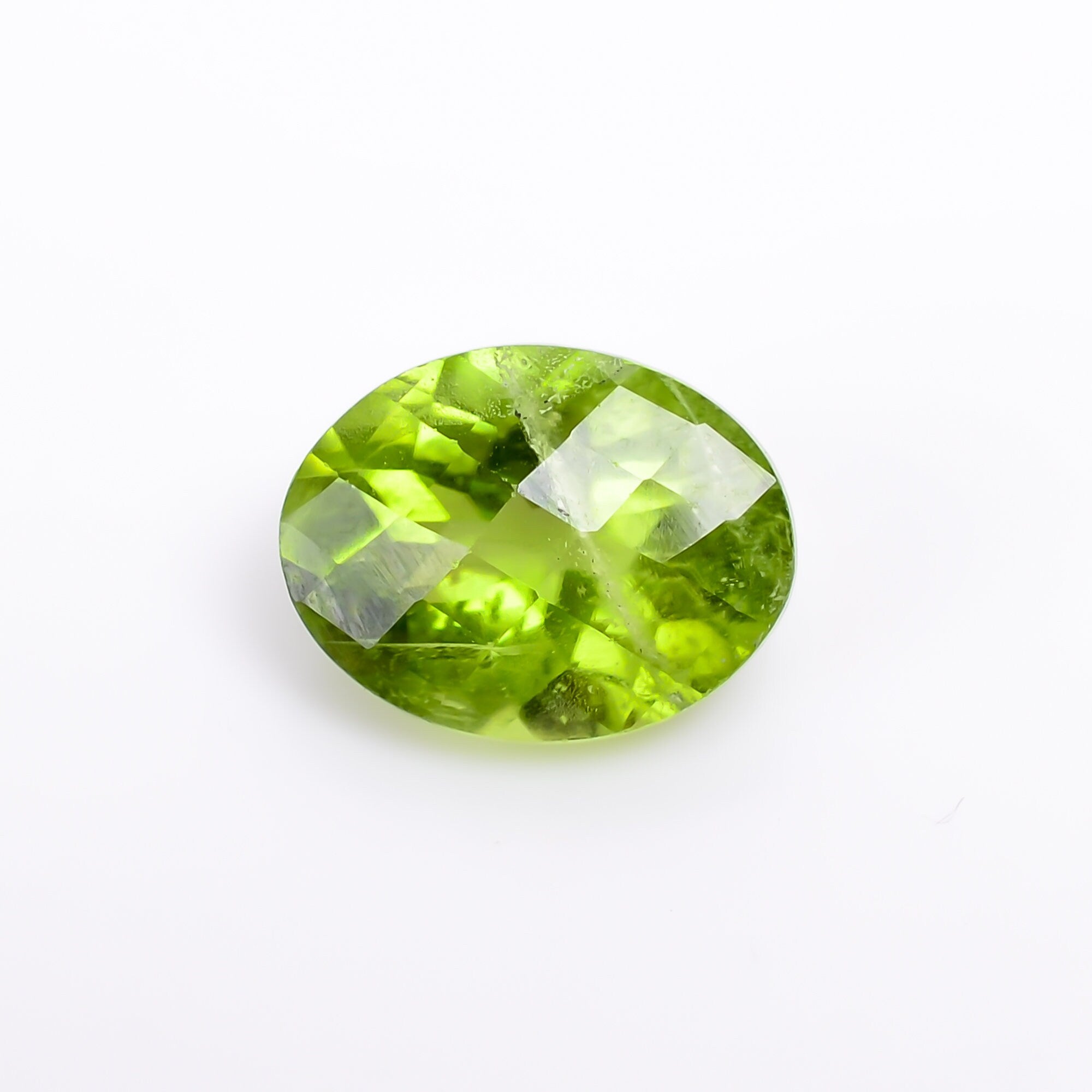 peridot natural oval shape faceted loose gemstone