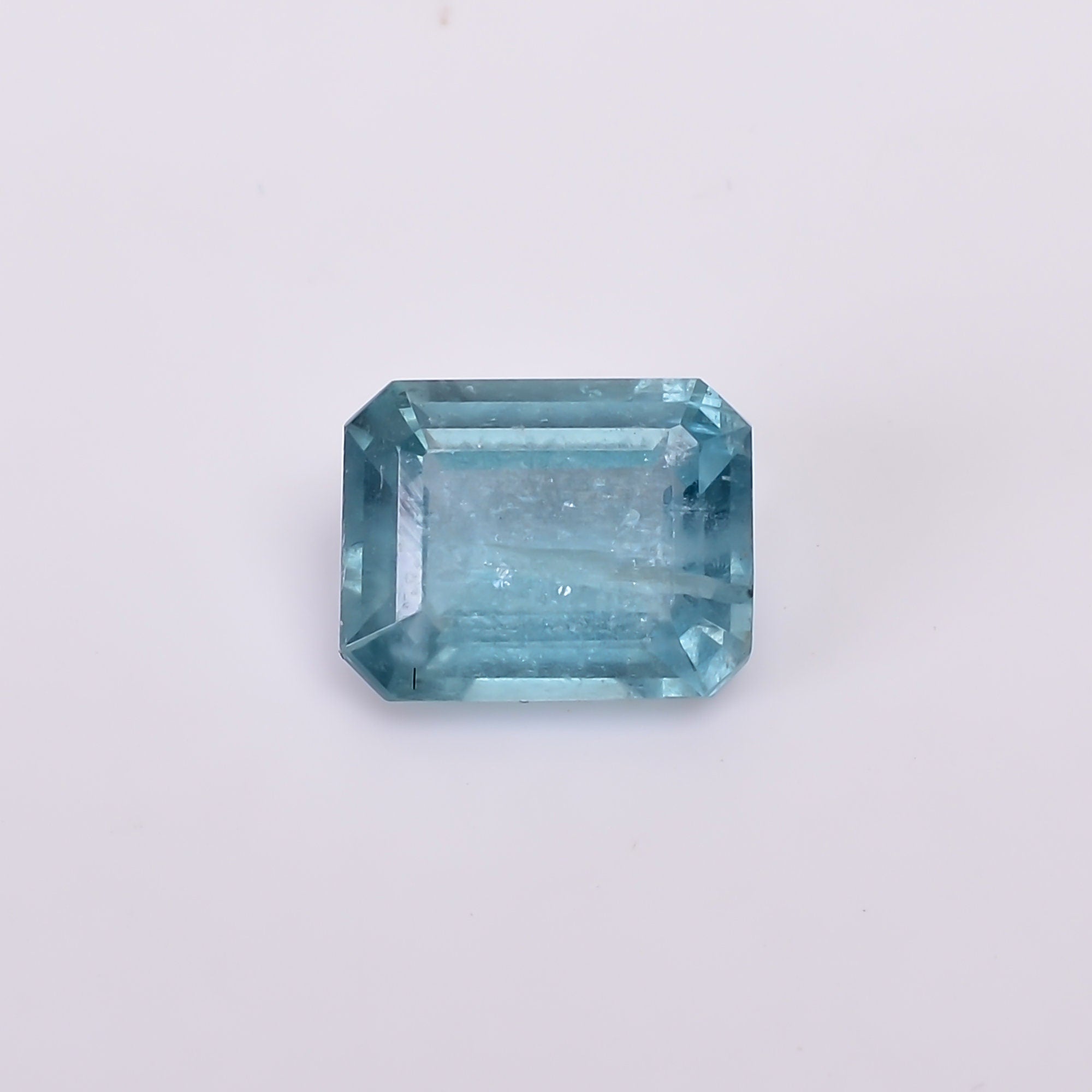 natural blue kyanite radiant shape cut stone loose gemstone