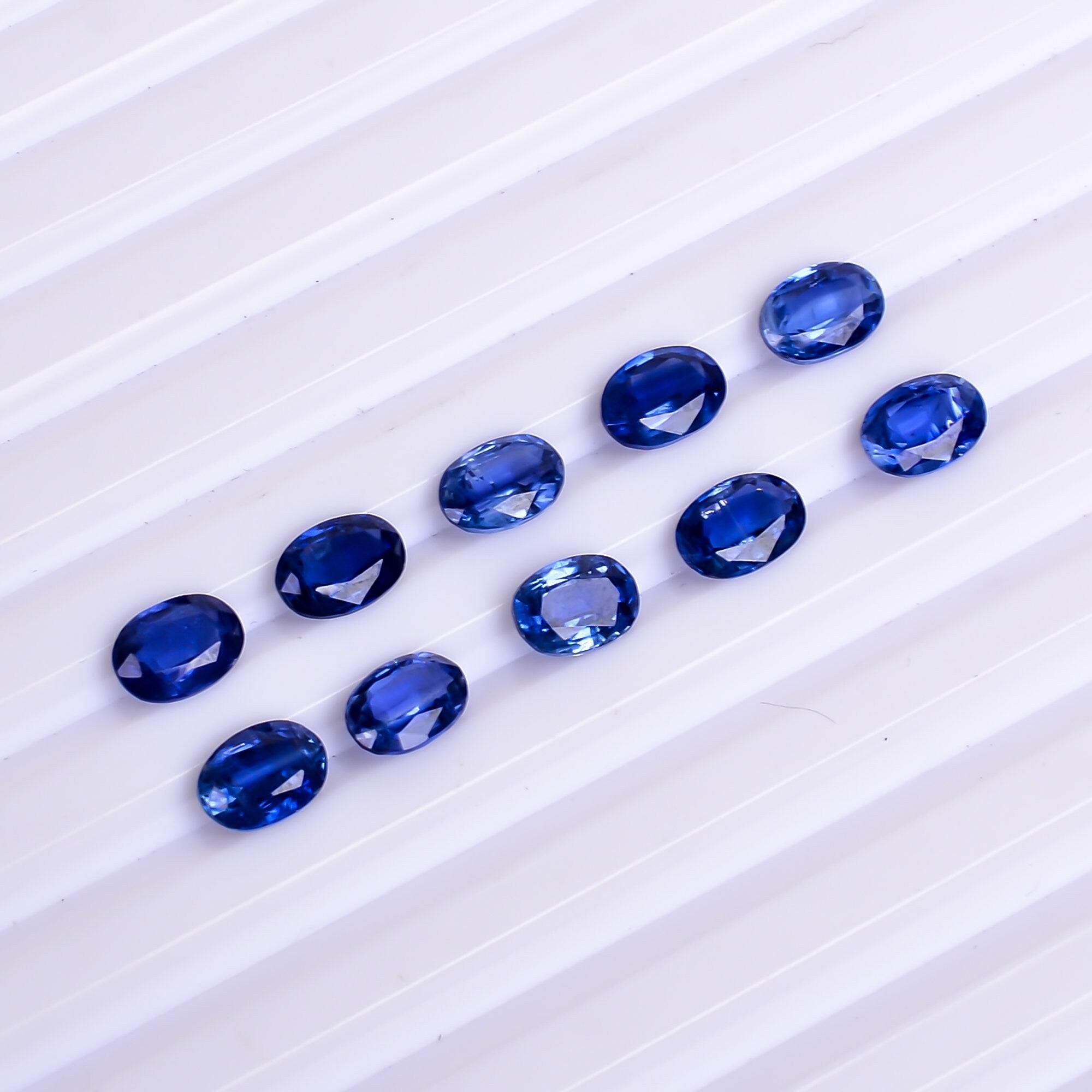 blue kyanite oval shape cut stone loose gemstone 10 pcs