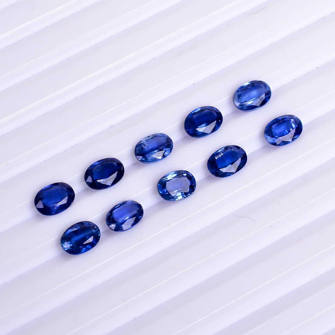 blue kyanite oval shape cut stone loose gemstone 10 pcs