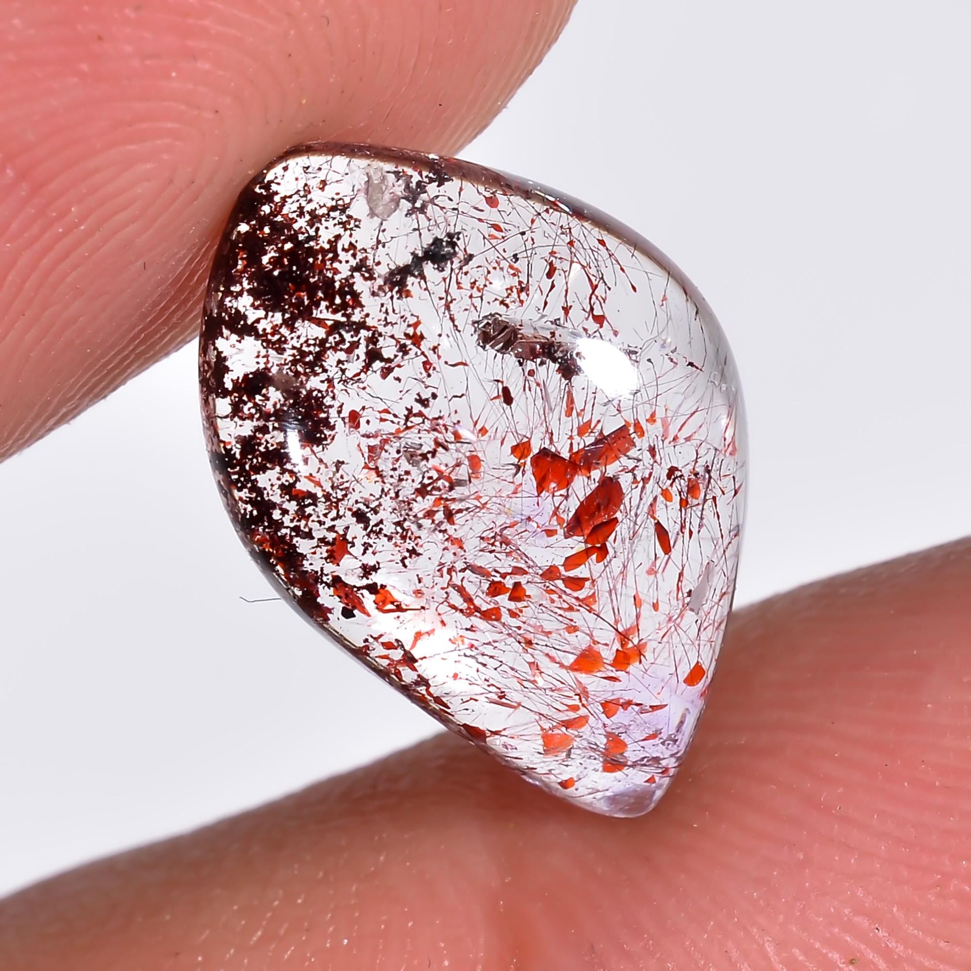 elestial quartz natural fancy shape cabochon loose gemstone