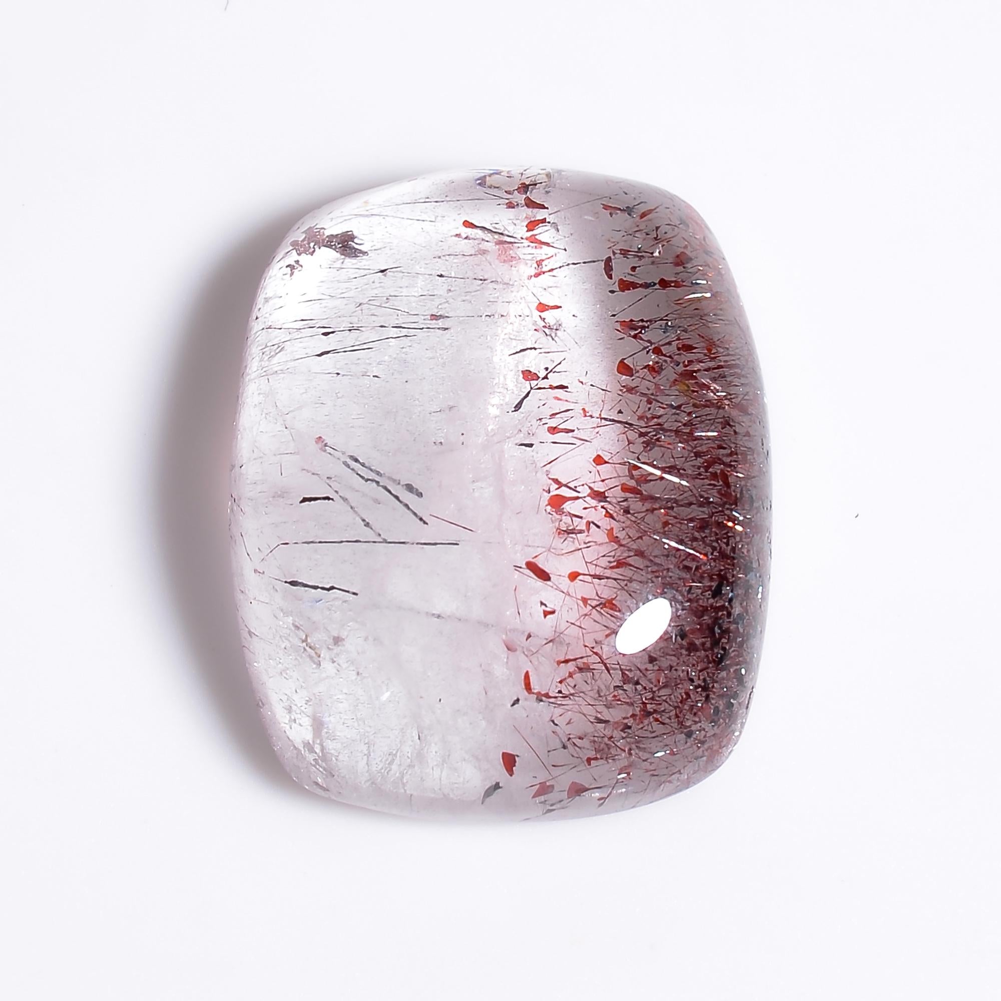 elestial quartz natural radiant shape cabochon loose gemstone