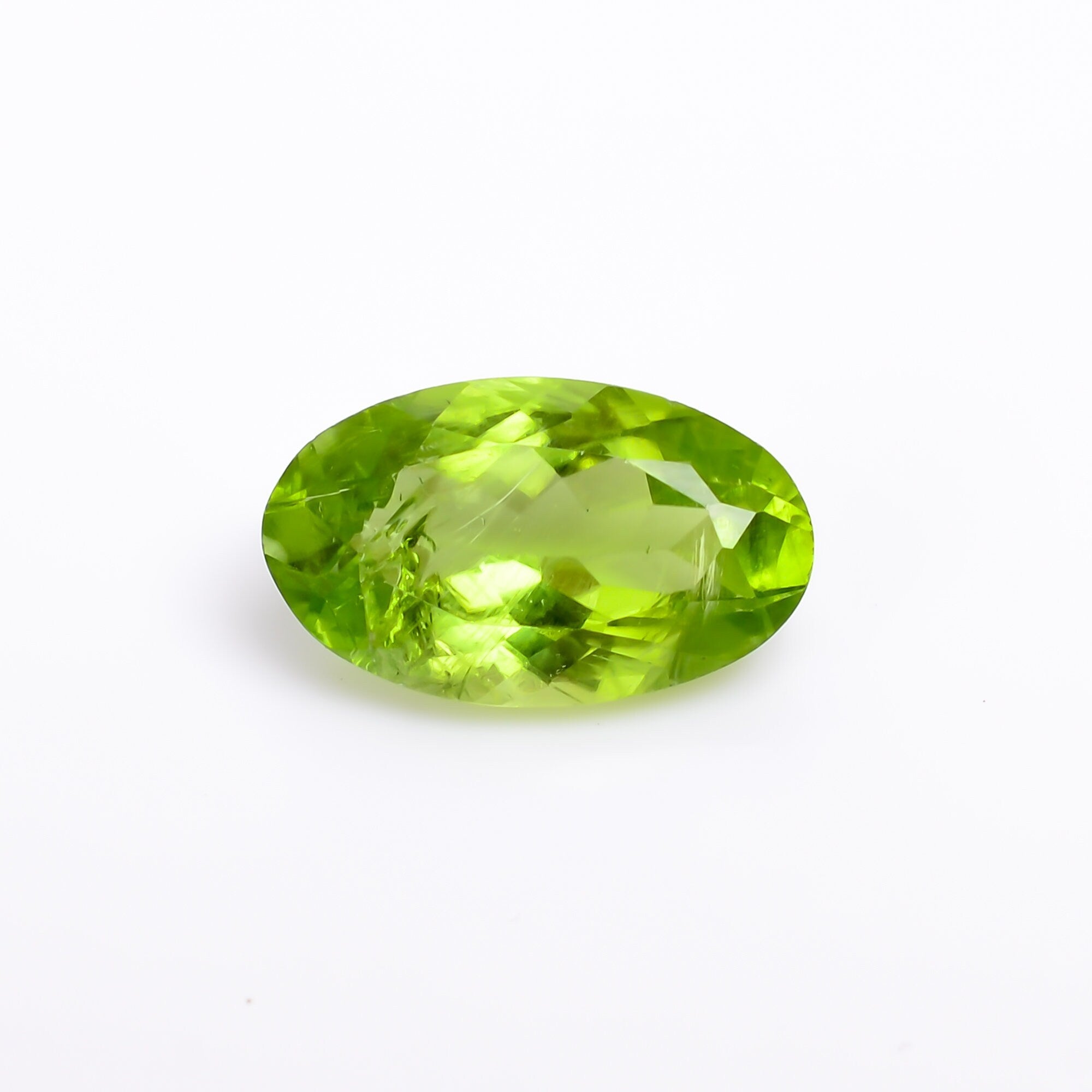 peridot natural oval shape cut stone loose gemstone