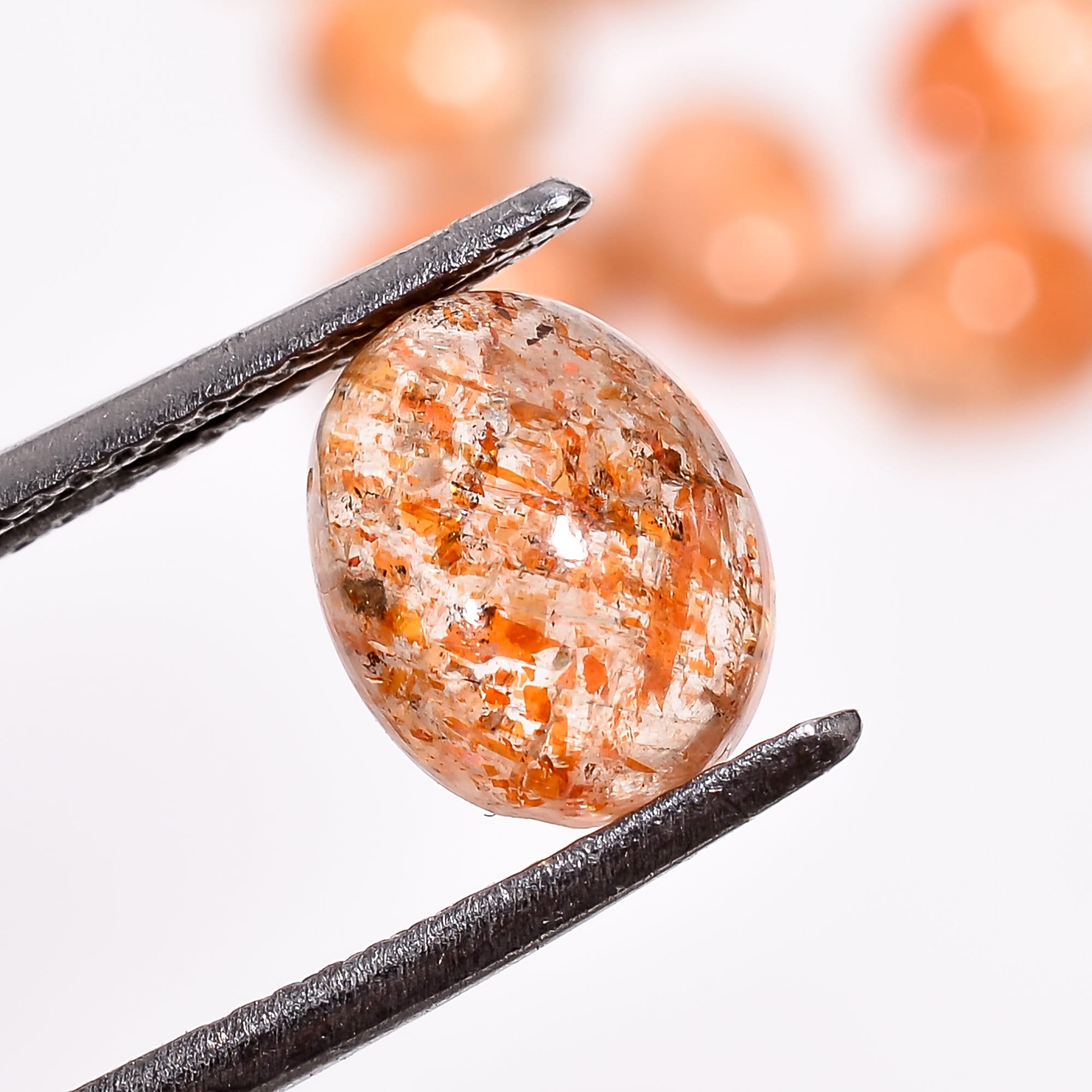 sunstone oval shape cabochon natural loose gemstone 10 pcs lot