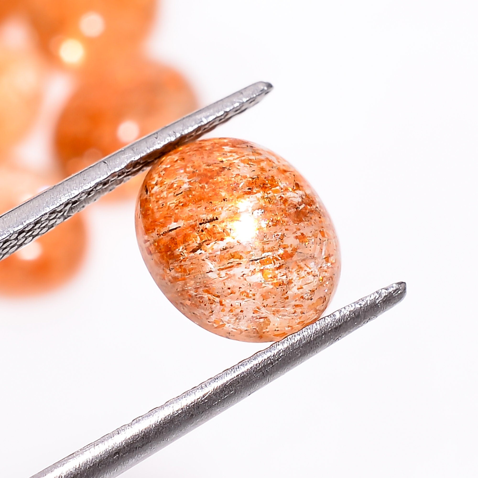 sunstone oval shape cabochon natural loose gemstone 10 pcs lot