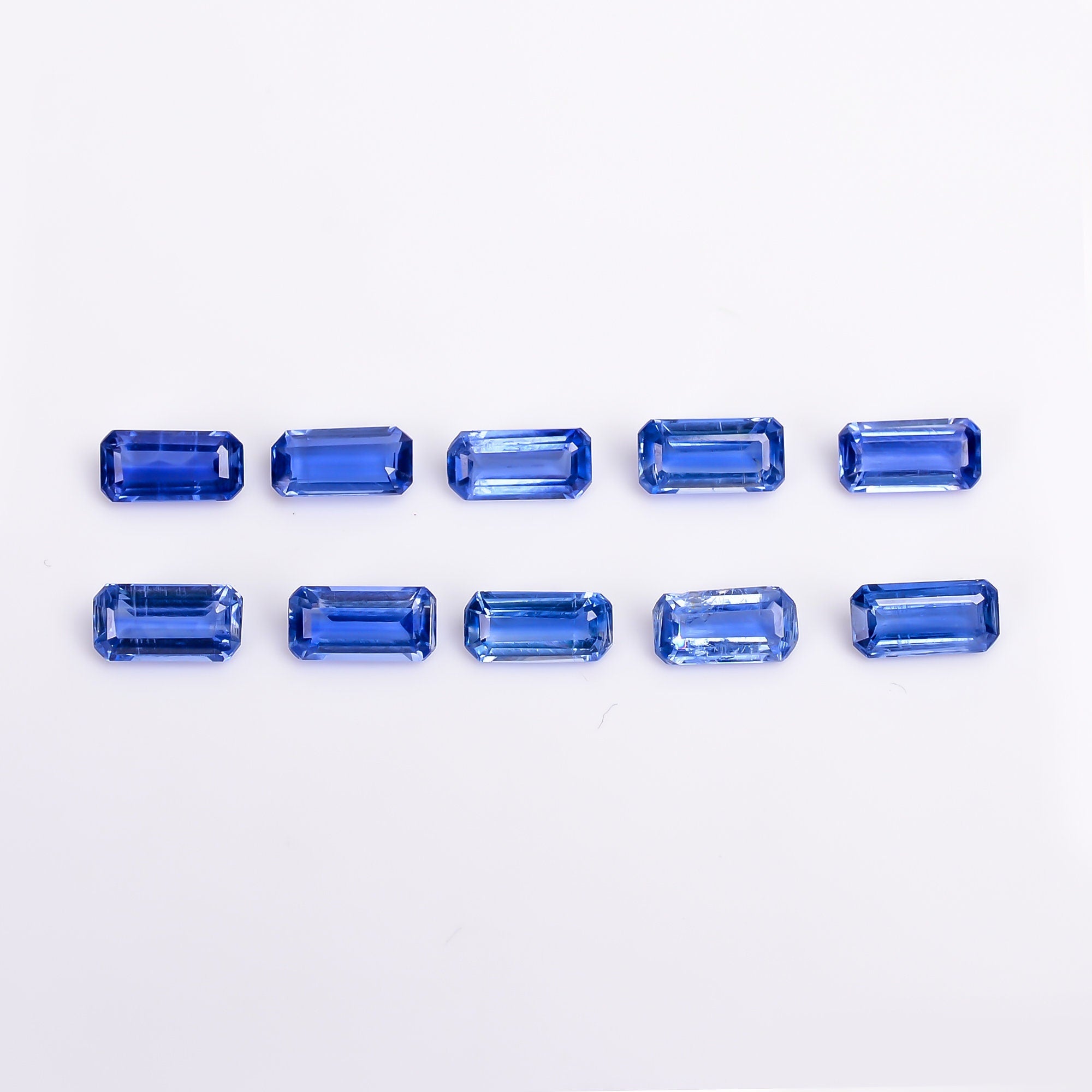 blue kyanite radiant shape cut stone loose gemstone 10 pcs