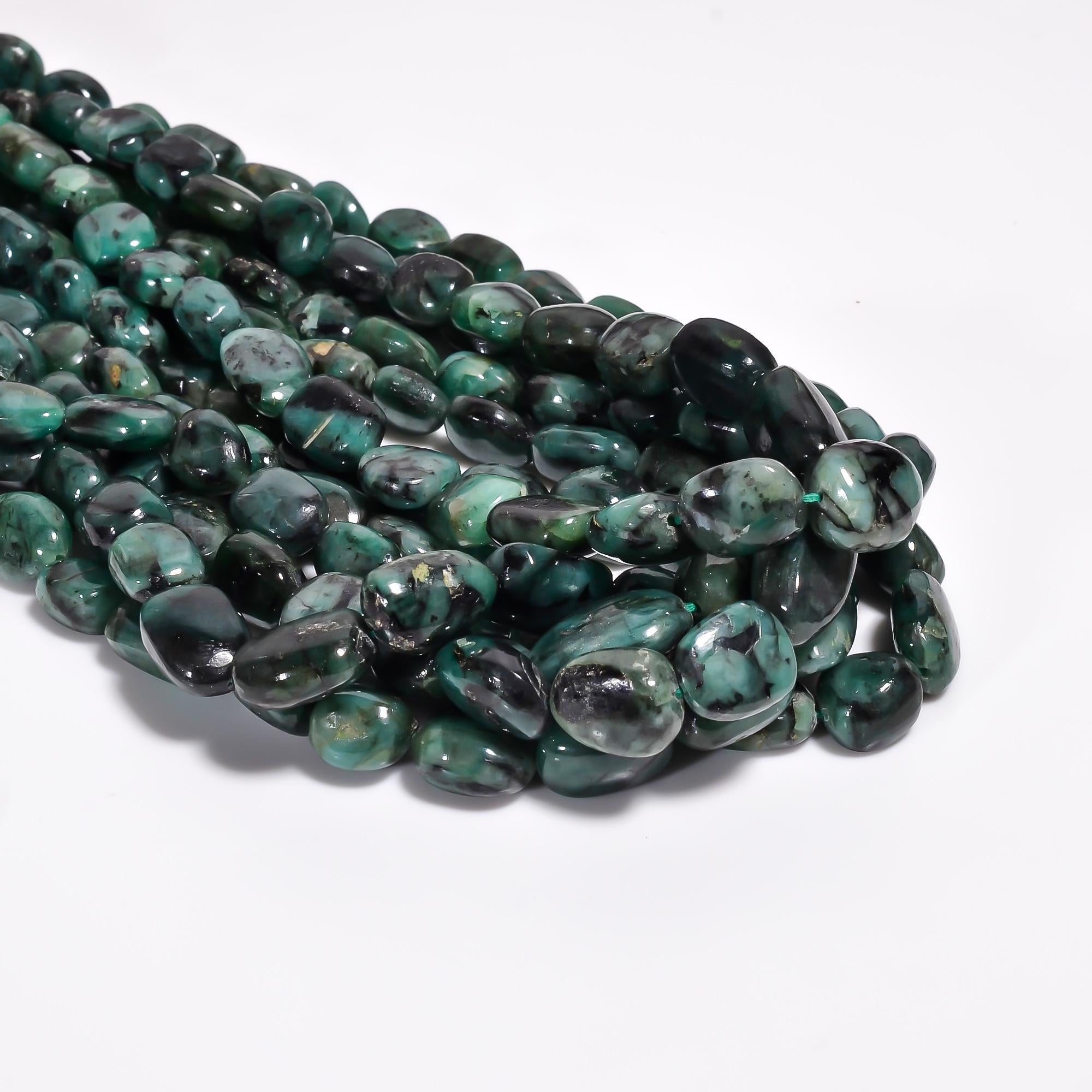 emerald natural gemstone tumbled shape smooth 