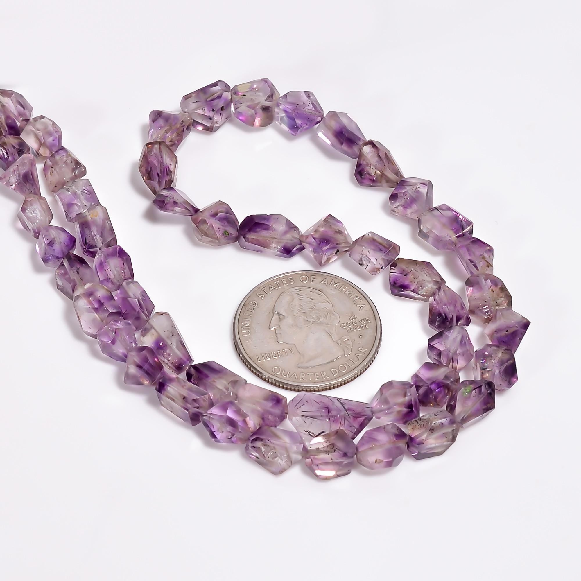 elestial amethyst natural gemstone tumbled shape faceted 