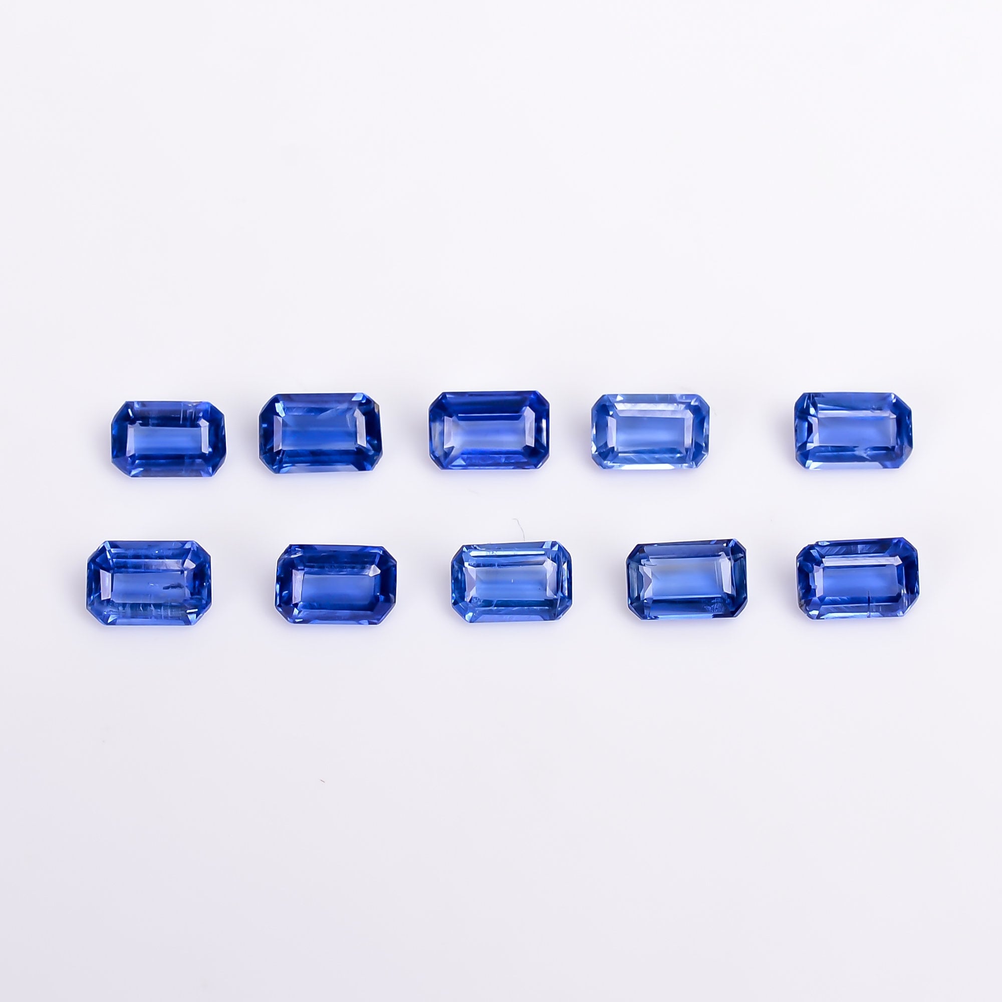 blue kyanite radiant shape cut stone loose gemstone 10 pcs