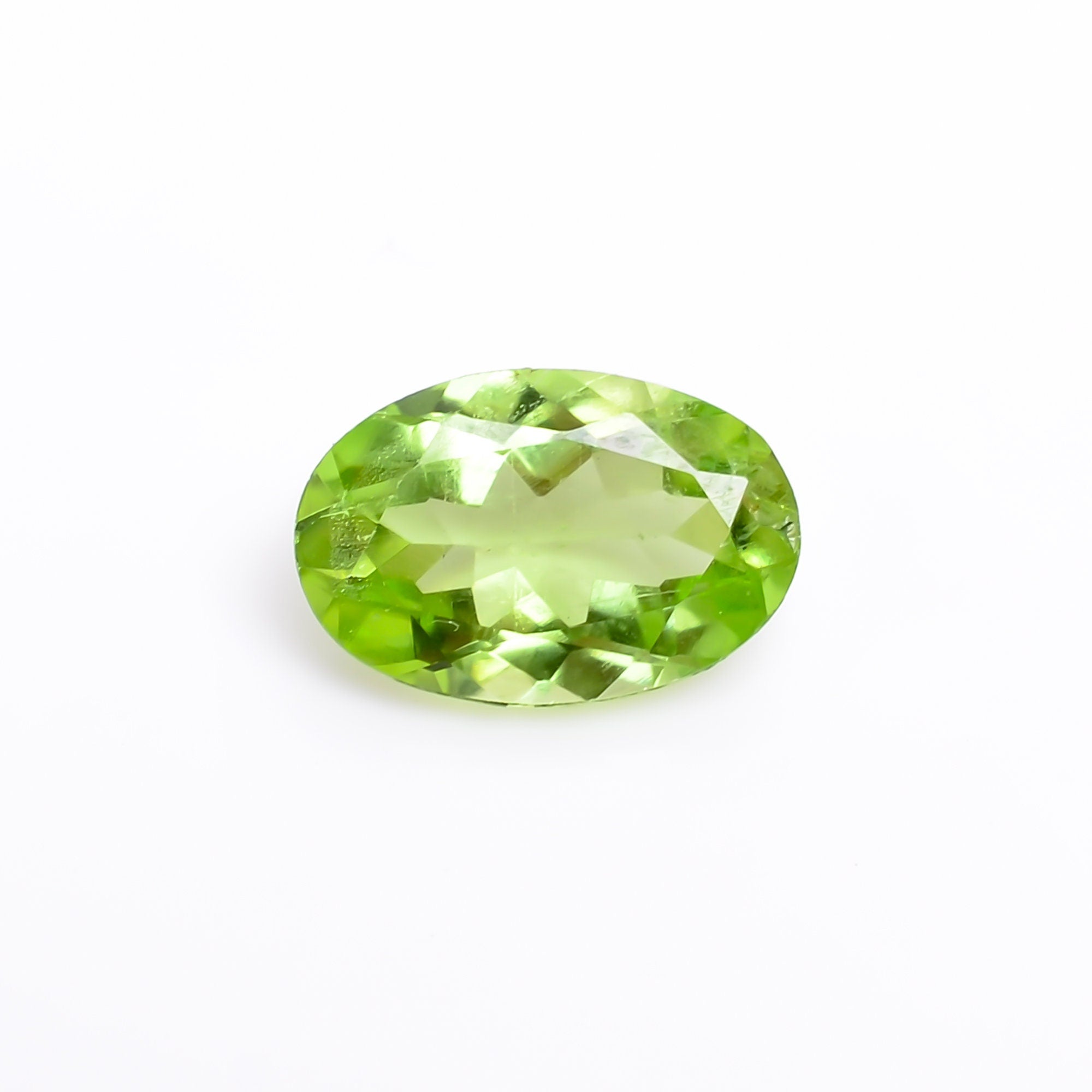 peridot natural oval shape cut stone loose gemstone