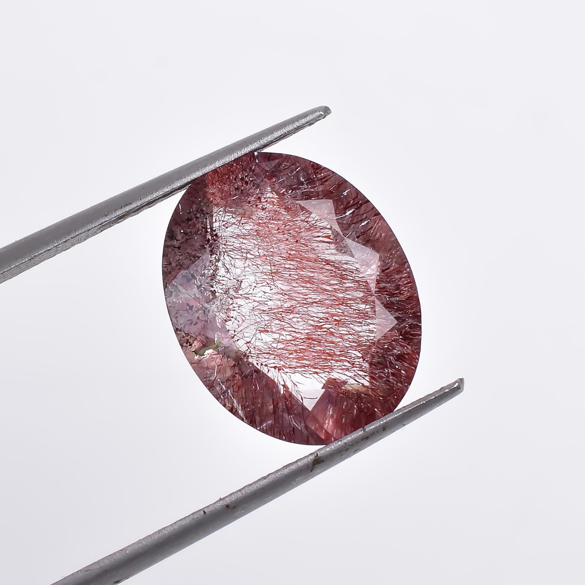 elestial quartz oval shape natrual cut stone loose gemstone