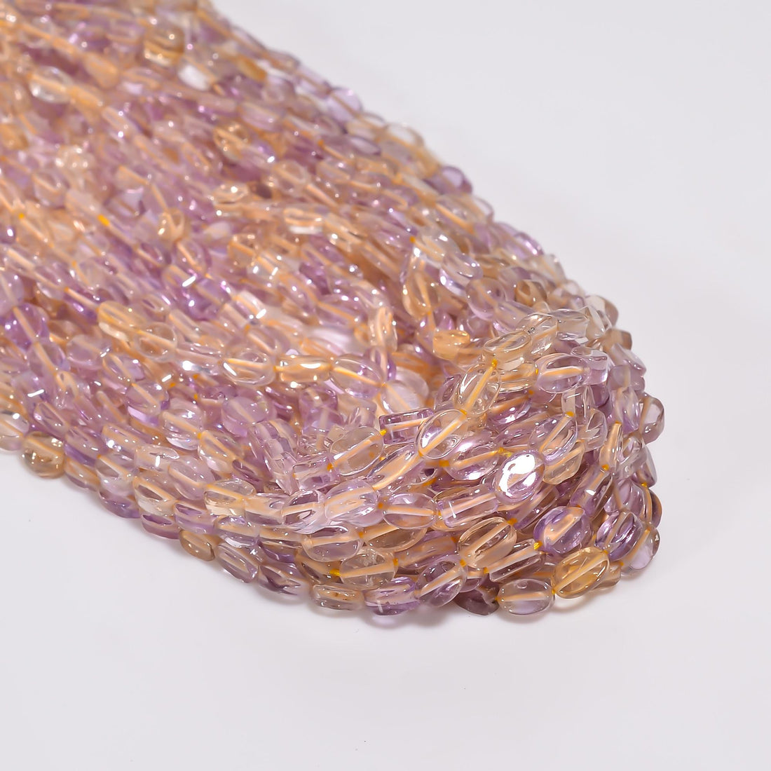 ametrine natural gemstone oval shape smooth