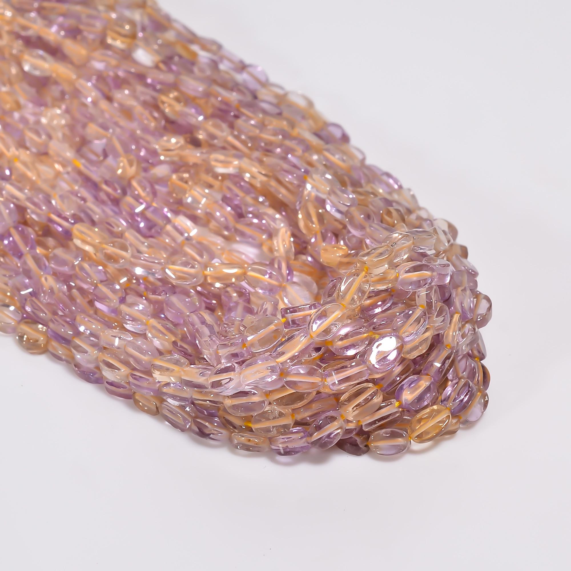ametrine natural gemstone oval shape smooth