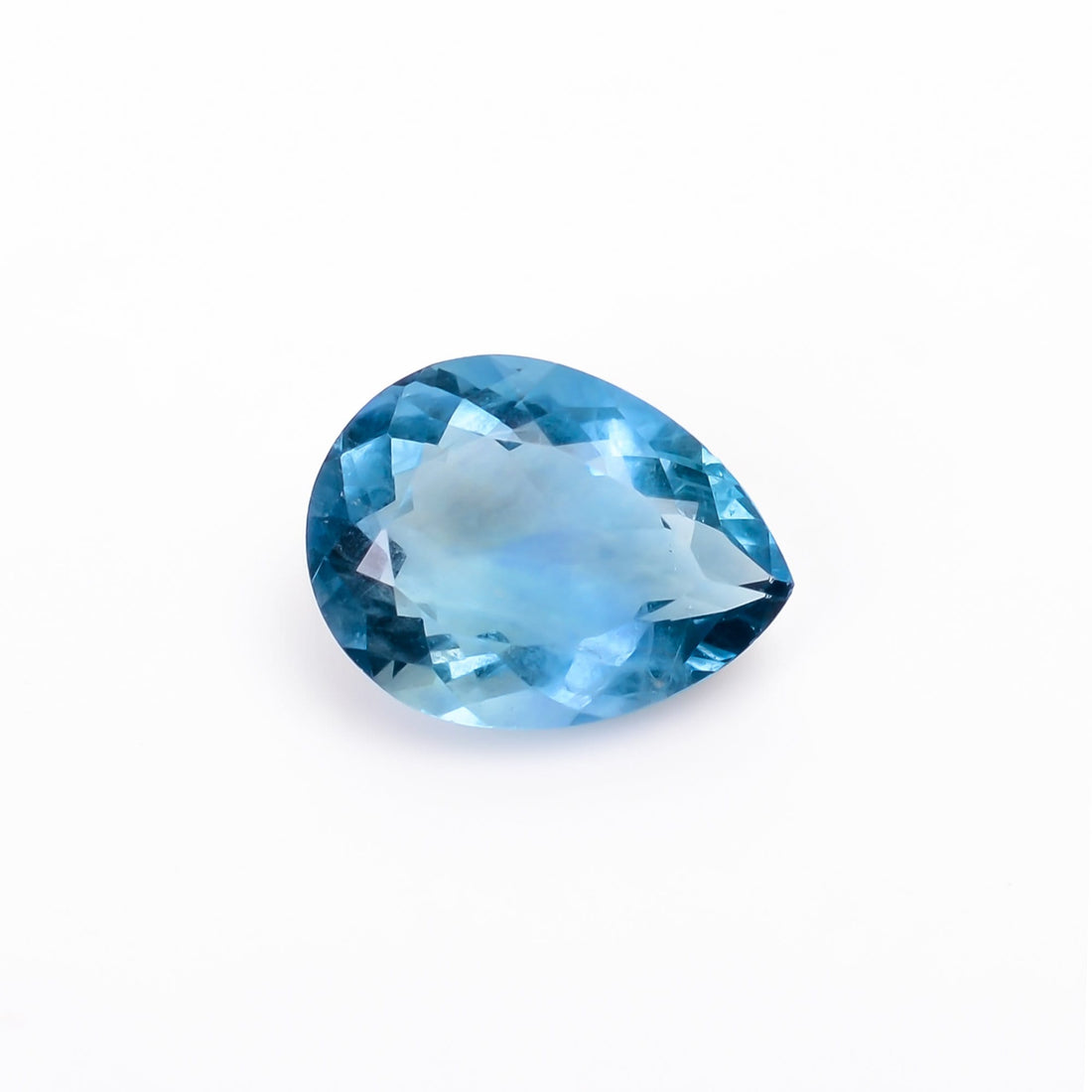 blue fluorite pear shape cut stone loose gemstone
