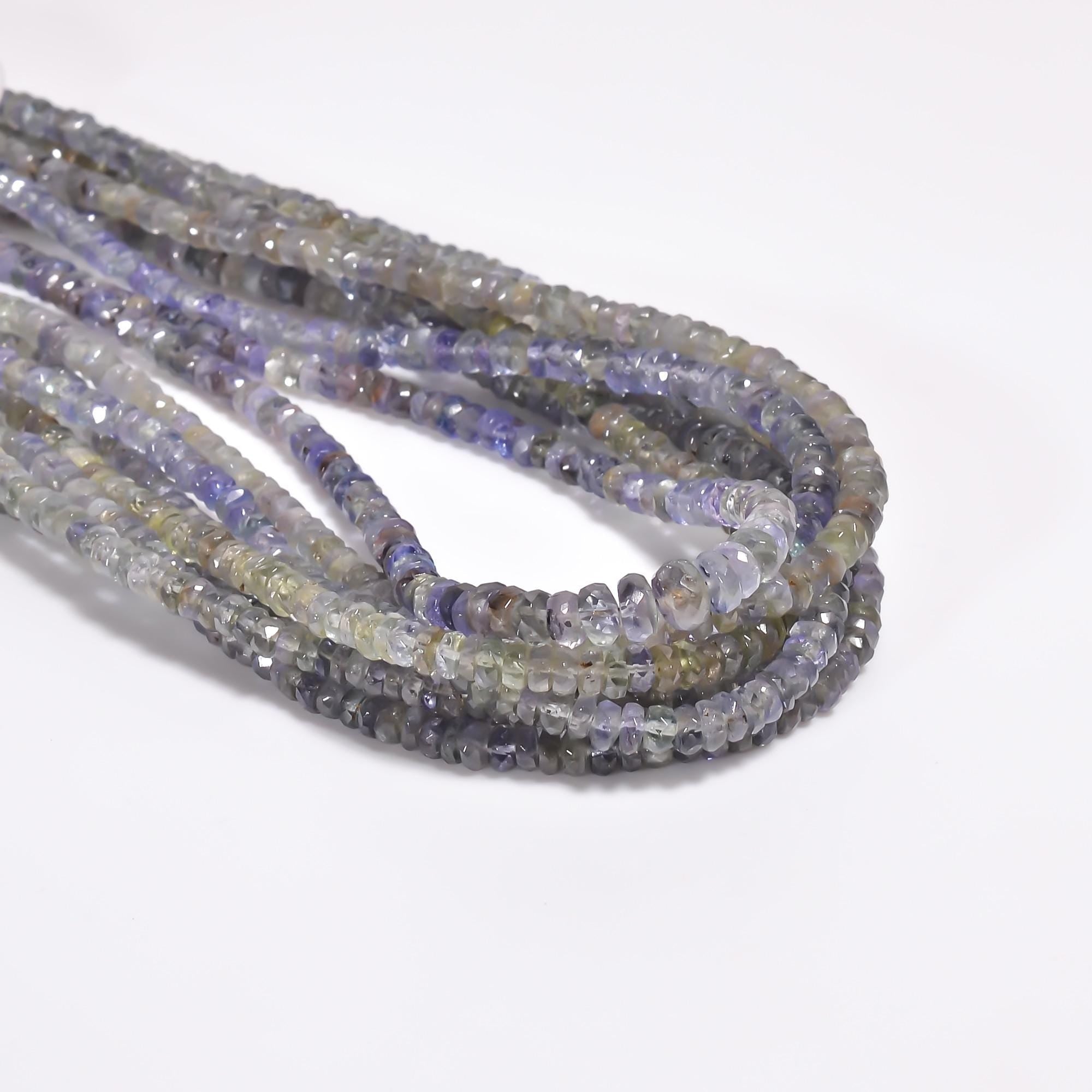 bio color tanzanite natural gemstone rondelle shape faceted 