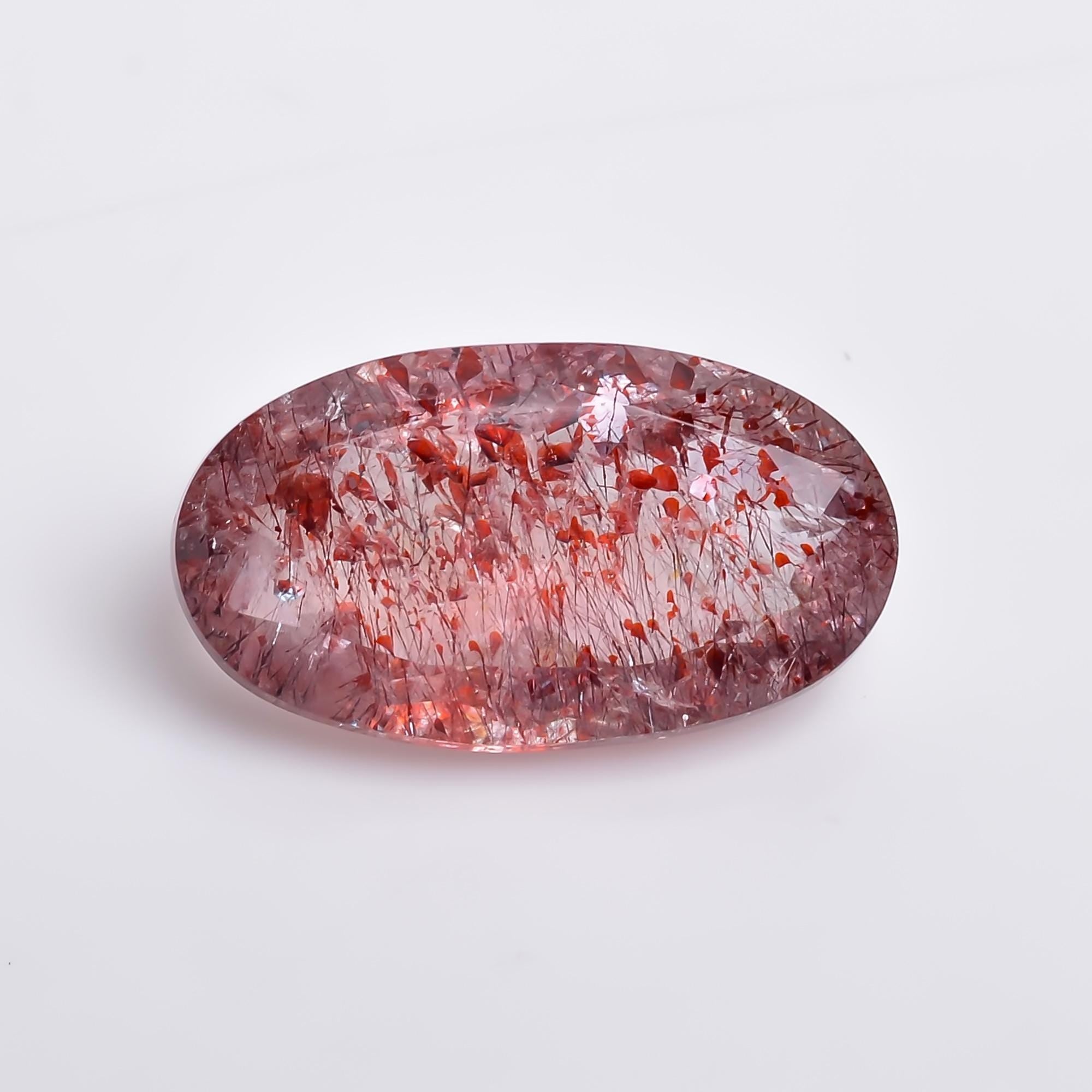 elestial quartz oval shape natural cut stone loose gemstone