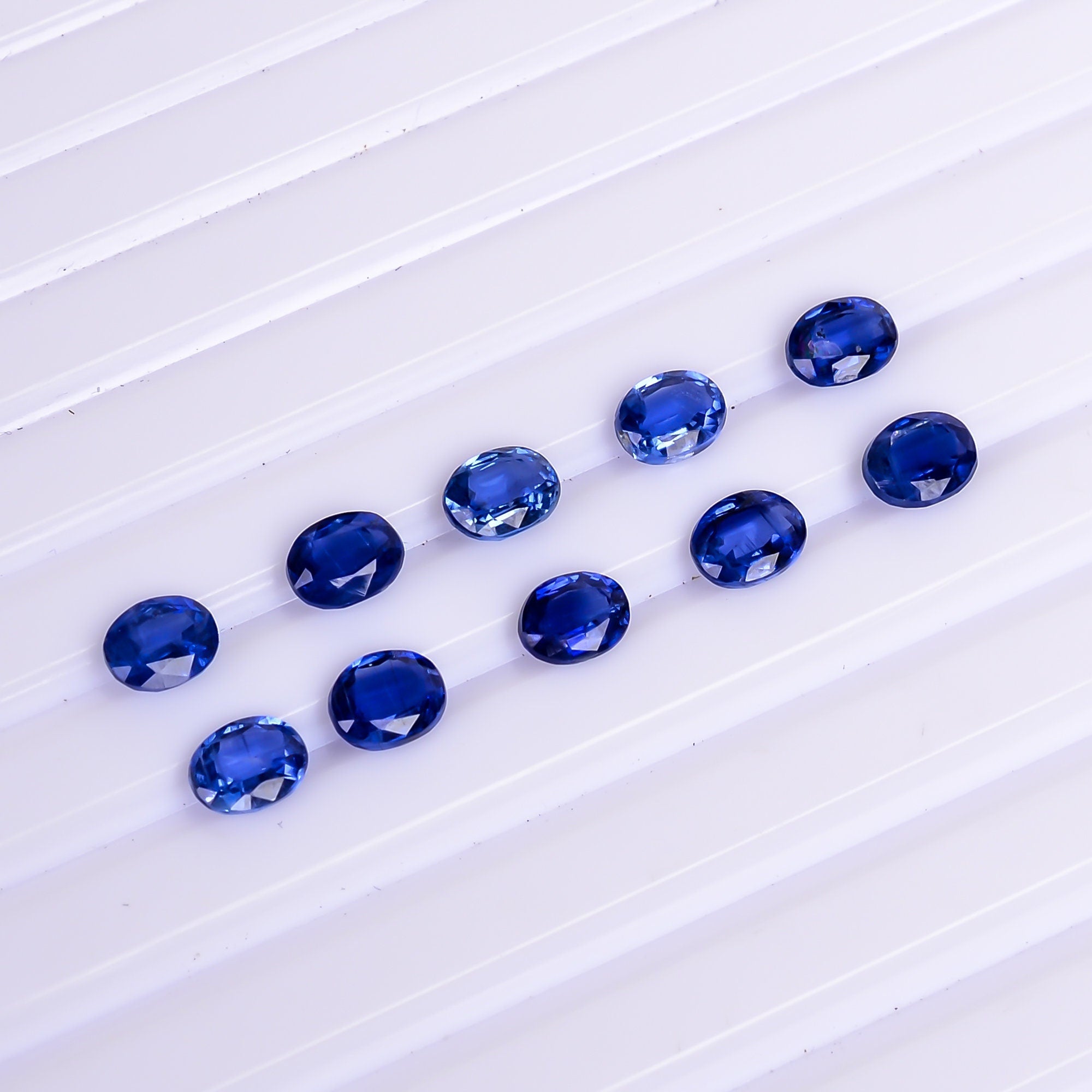 blue kyanite oval shape cut stone loose gemstone 10 pcs