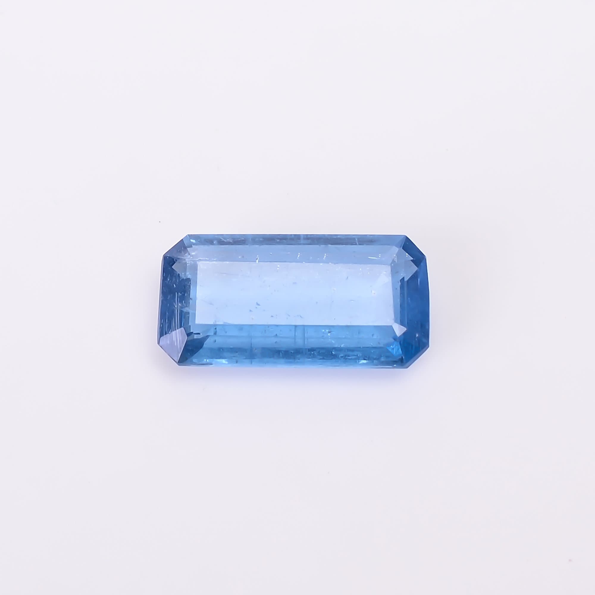 natural blue kyanite radiant shape cut stone loose gemstone