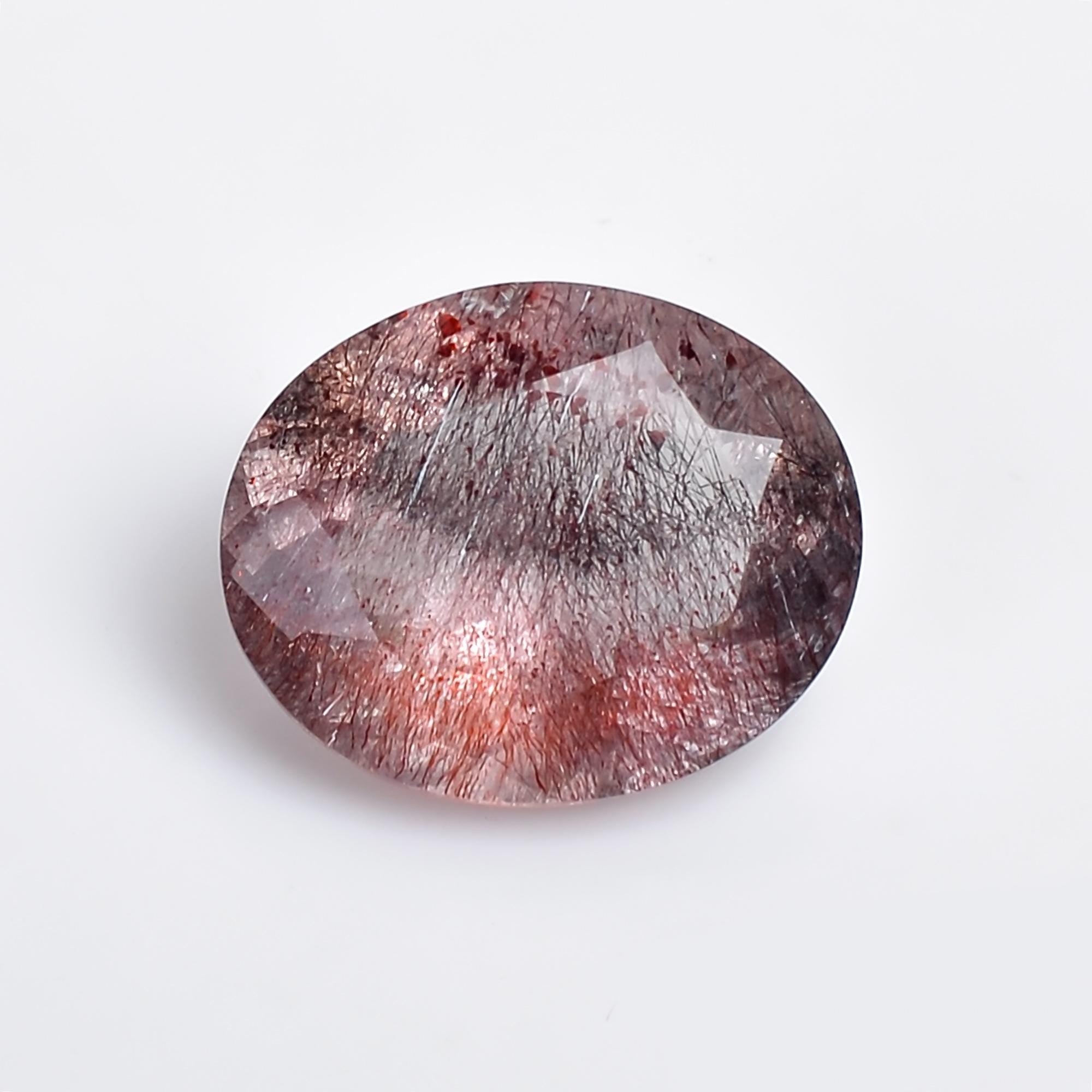 elestial quartz oval shape cut stone loose gemstone