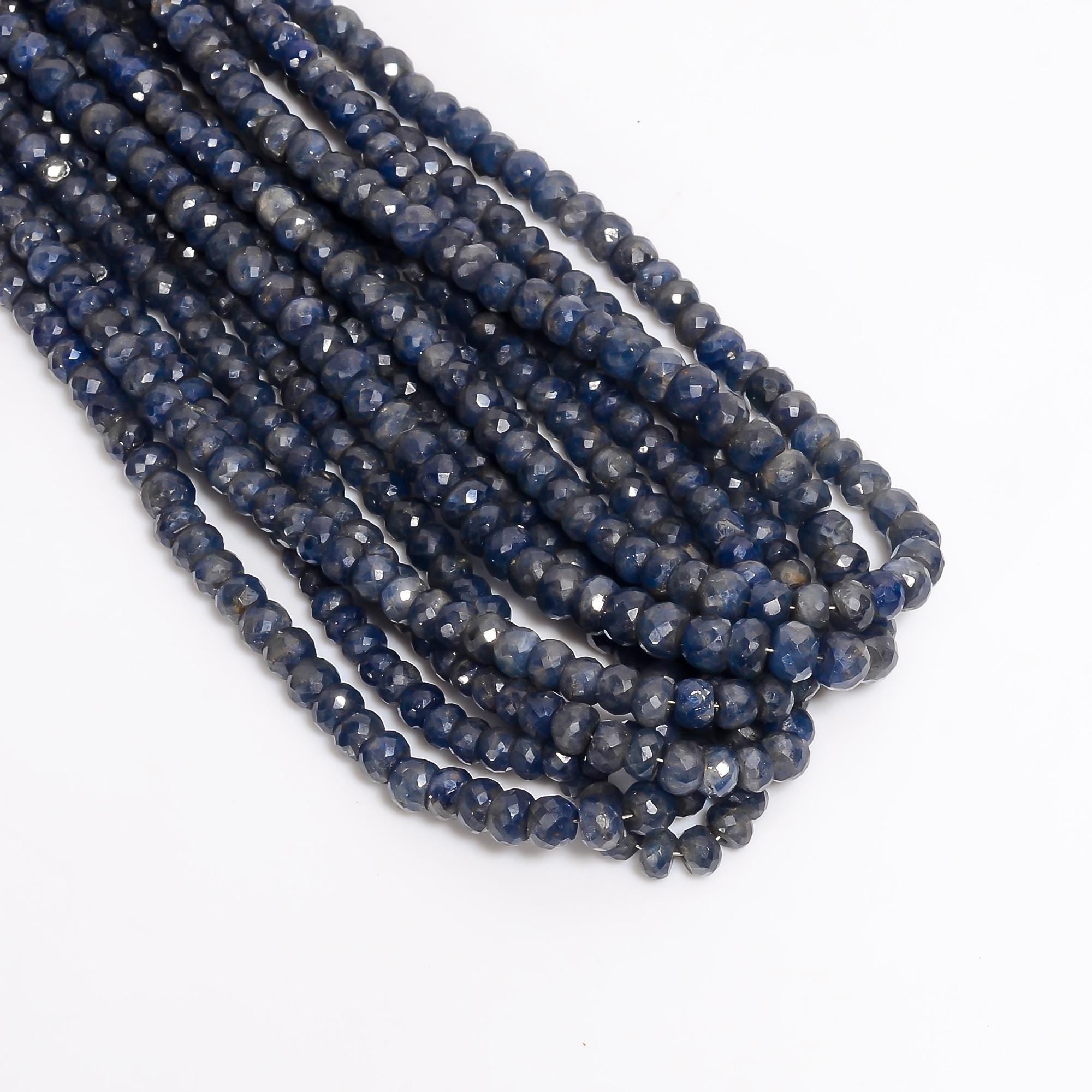 sapphire natural gemstone rondelle shape faceted 