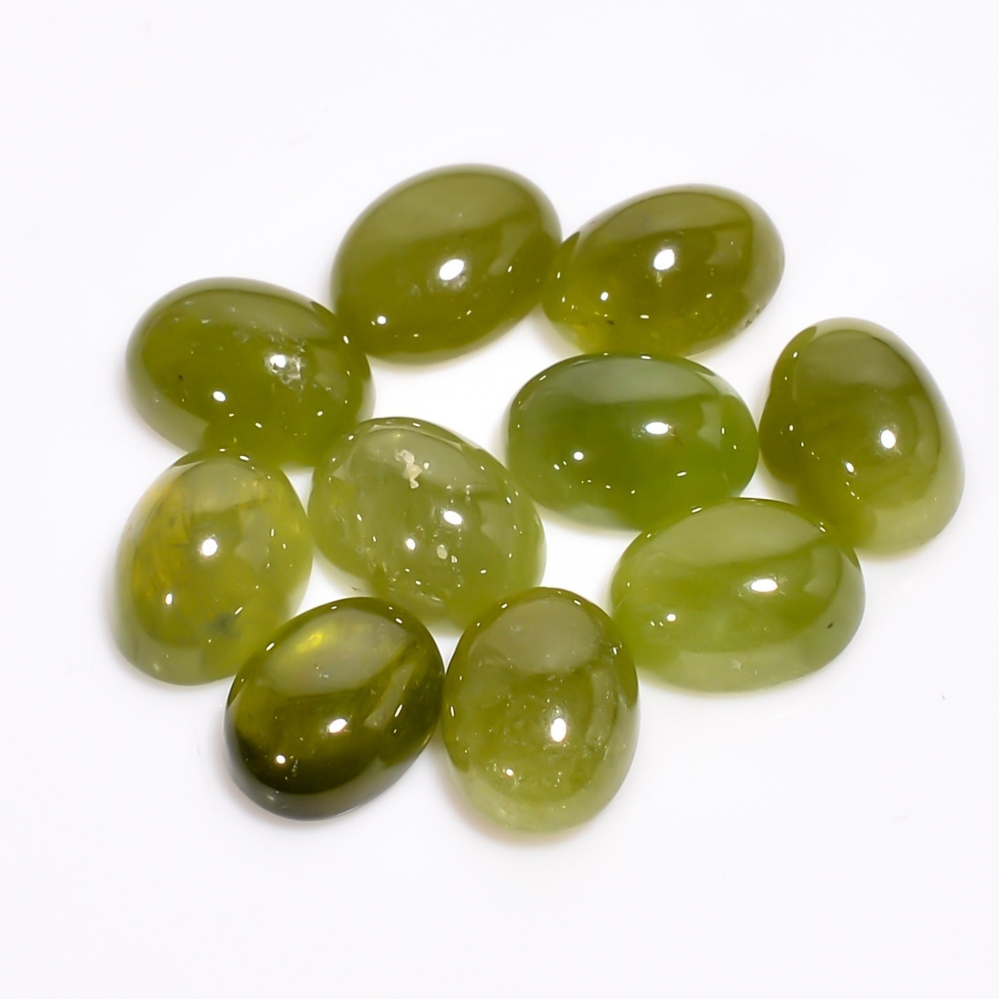 vesuvianite oval shape cabochon loose gemstone 10 pcs lot