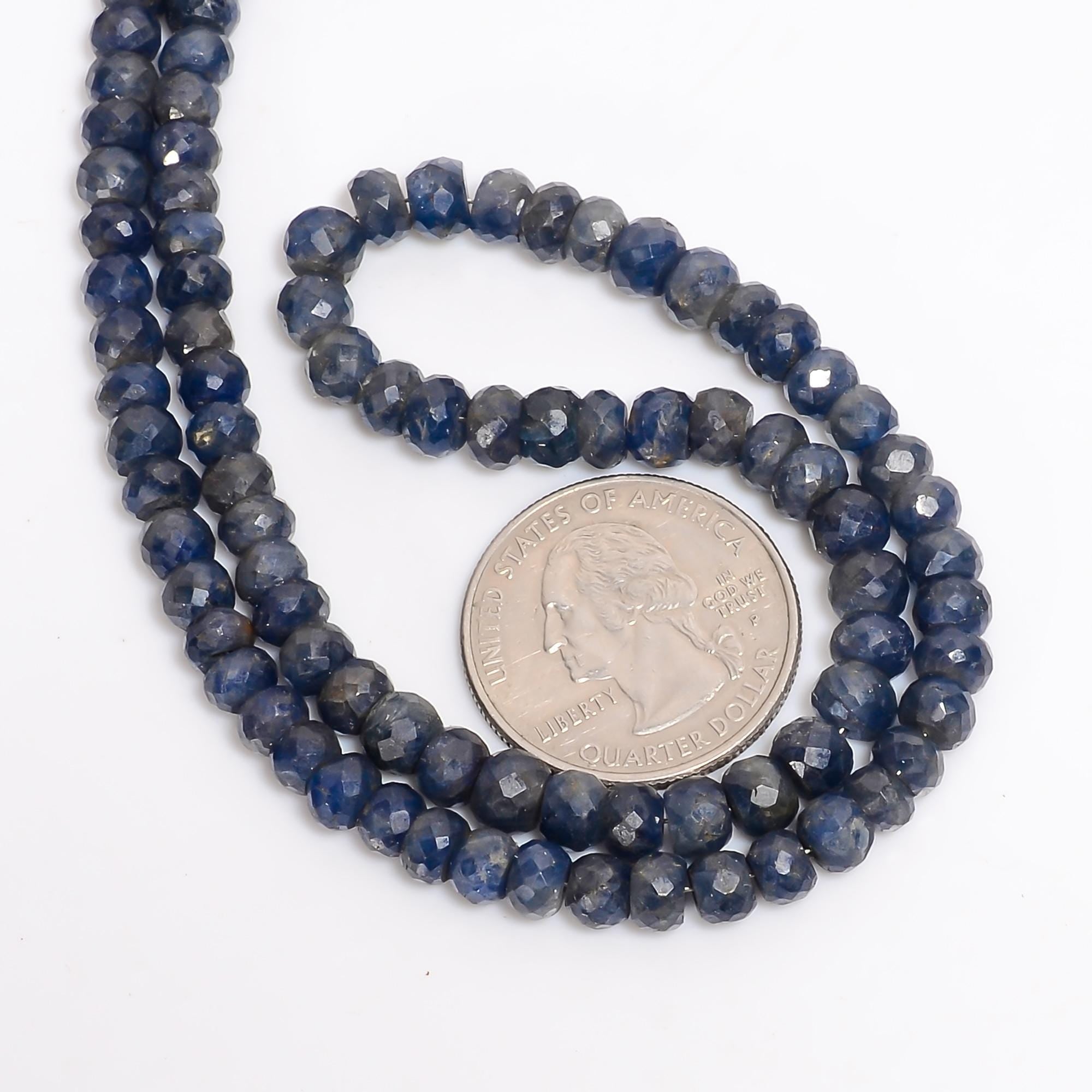 sapphire natural gemstone rondelle shape faceted 