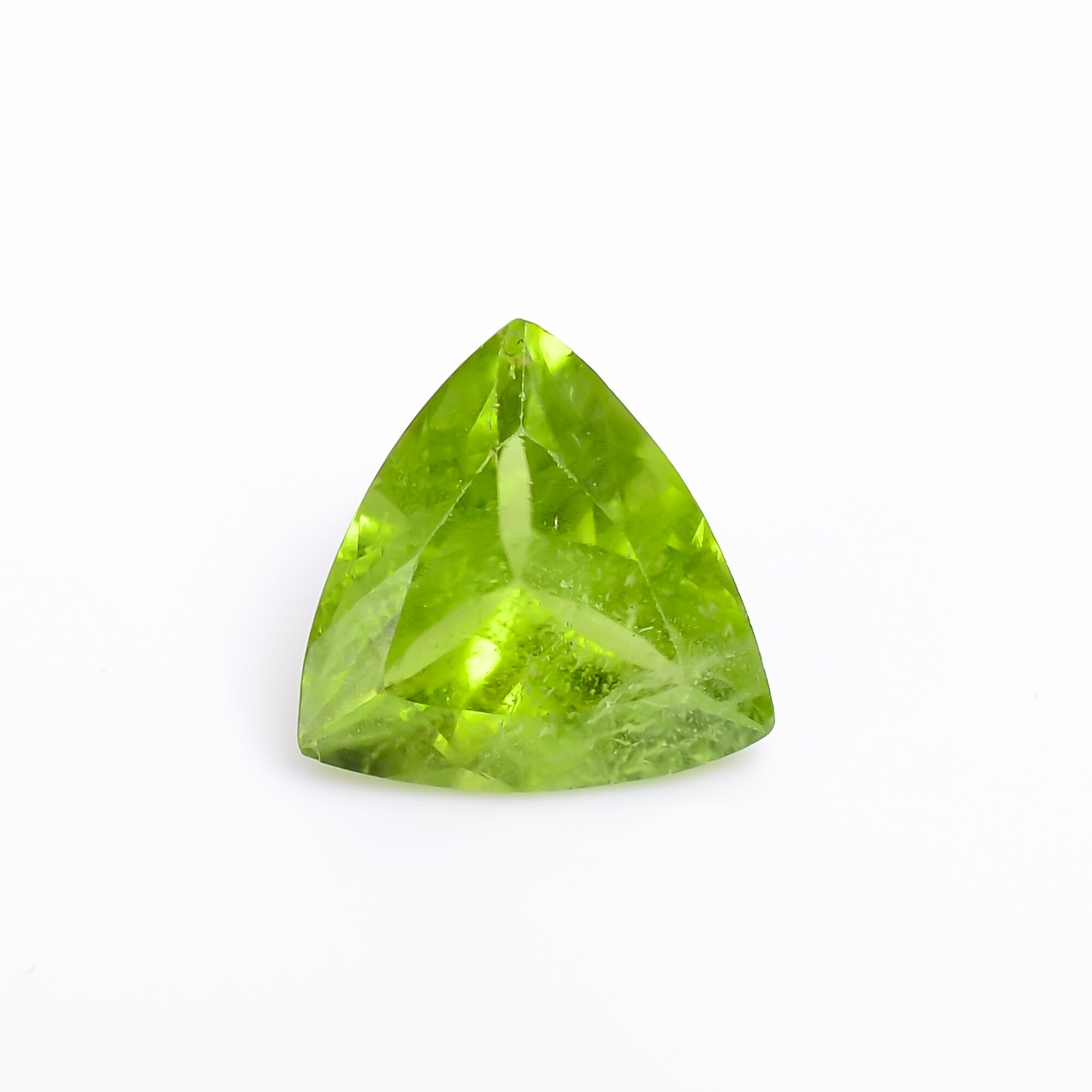 peridot natural trillion shape cut stone loose gemstone