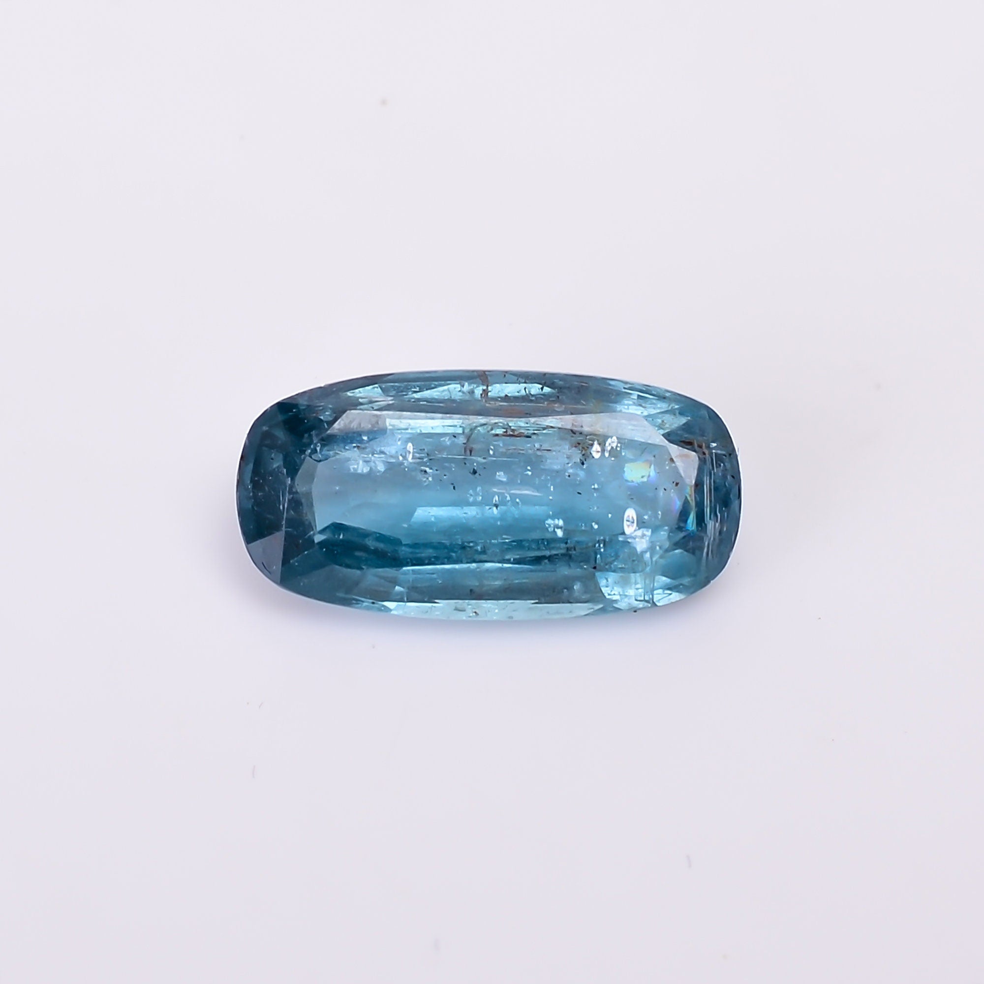 natural blue kyanite radiant shape cut stone loose gemstone