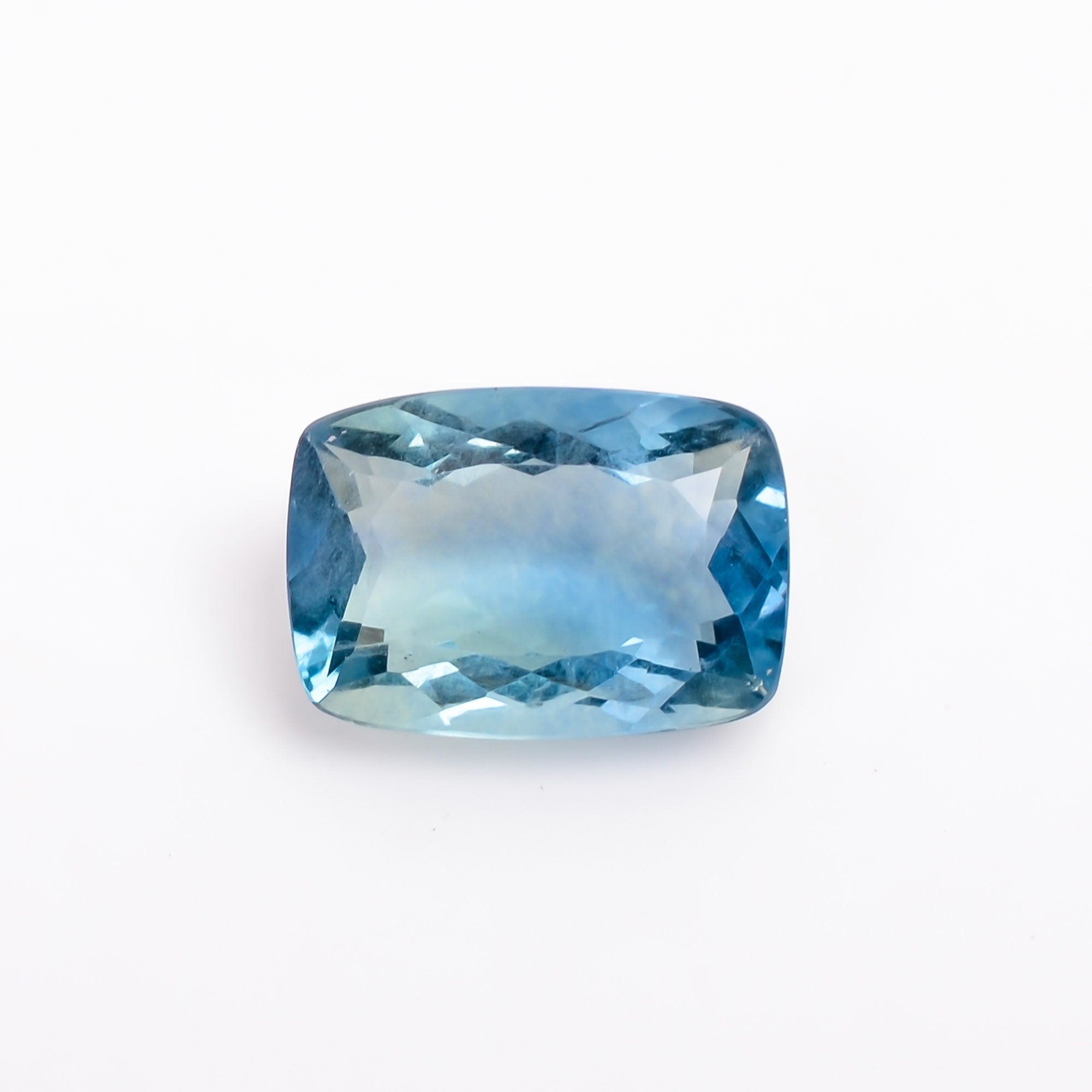 blue fluorite radiant shape cut stone loose gemstone