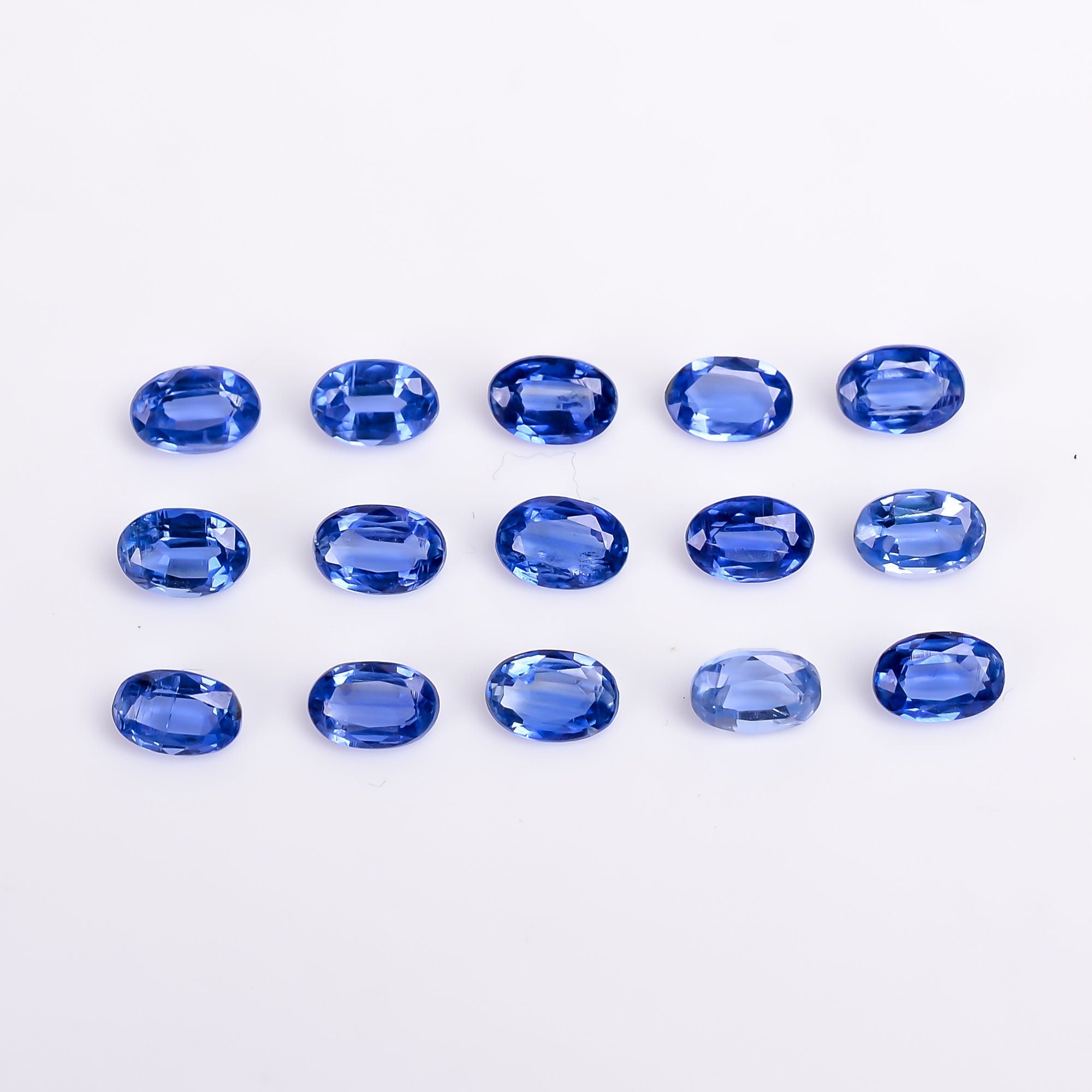 blue kyanite oval shape cut stone loose gemstone 15 pcs