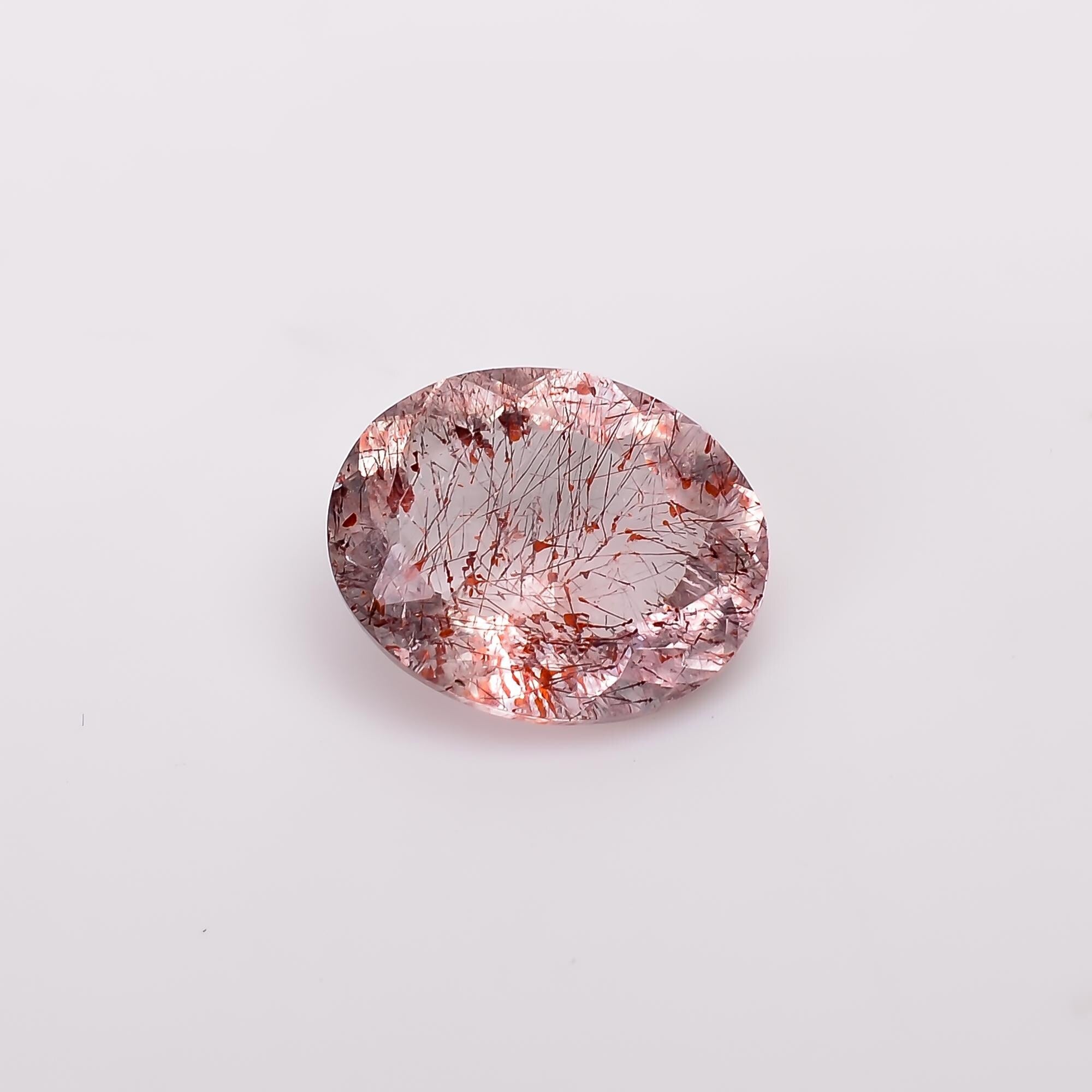 elestial quartz natural oval shape cut stone loose gemstone