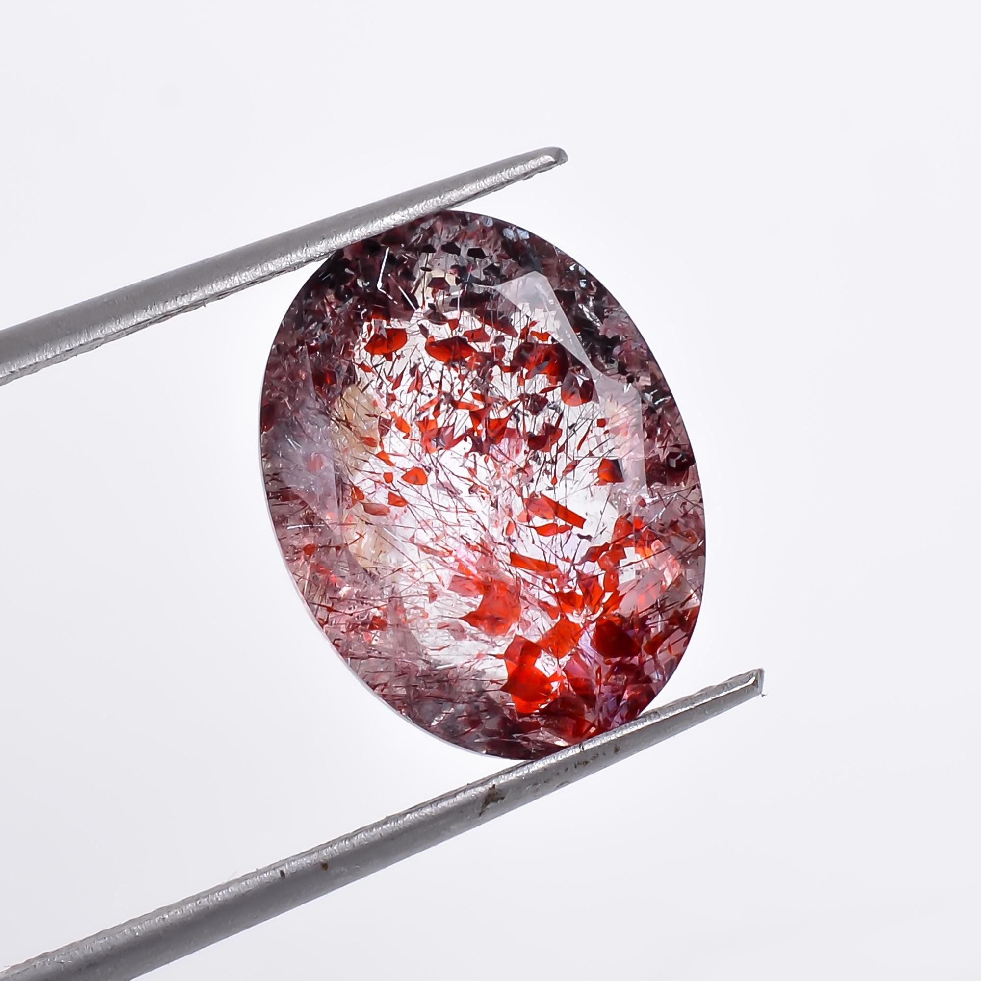 elestial quartz oval shape natural cut stone loose gemstone