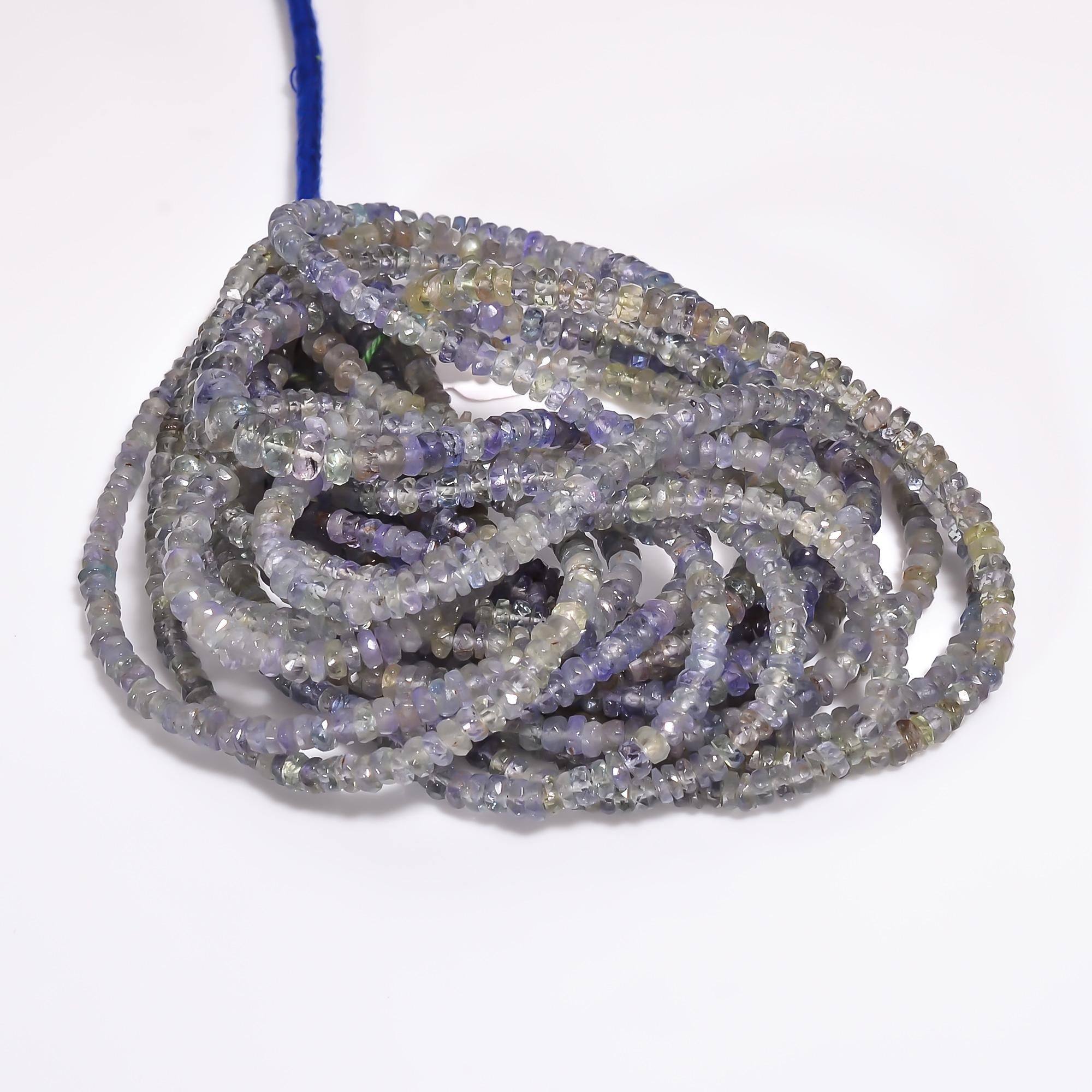 bio color tanzanite natural gemstone rondelle shape faceted 