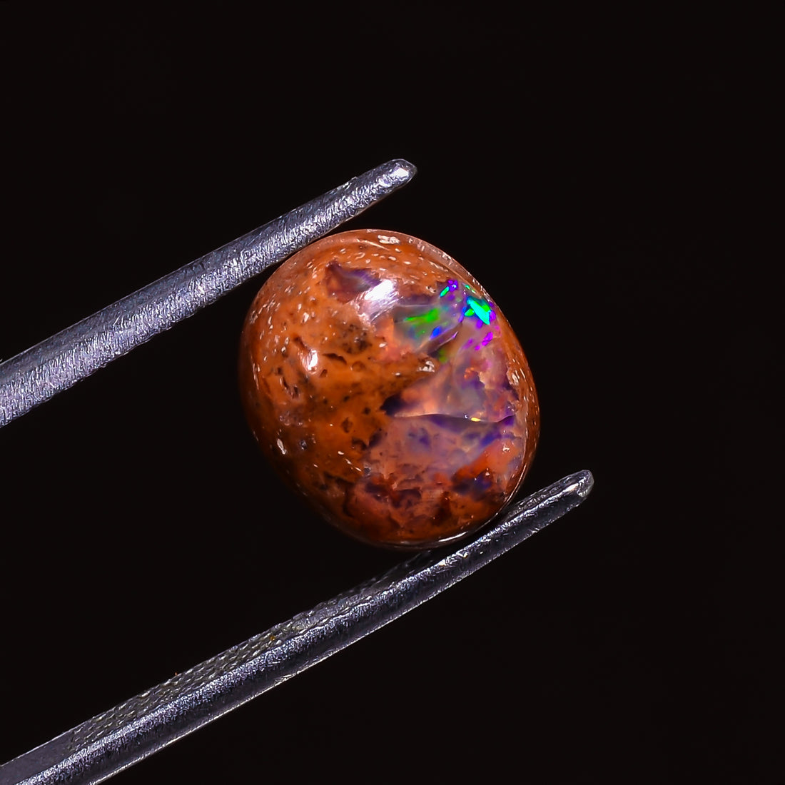 Natural Mexican Opal Oval Shape Cabochon Loose Gemstone 2 Ct. 10X8X4 mm A-194