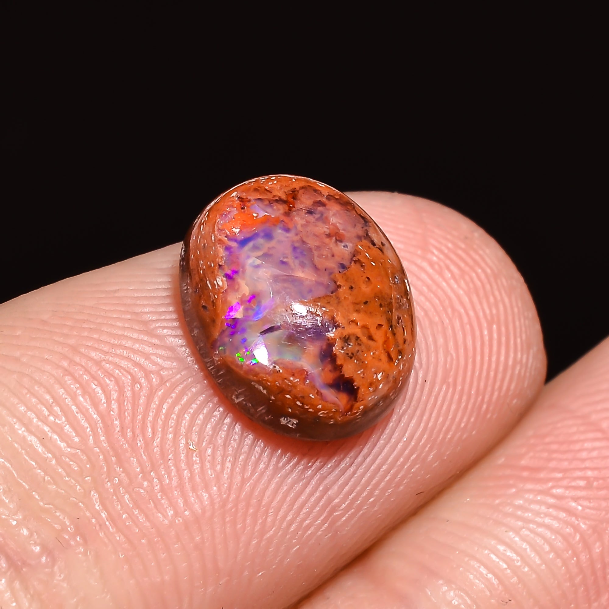Natural Mexican Opal Oval Shape Cabochon Loose Gemstone 2 Ct. 10X8X4 mm A-194