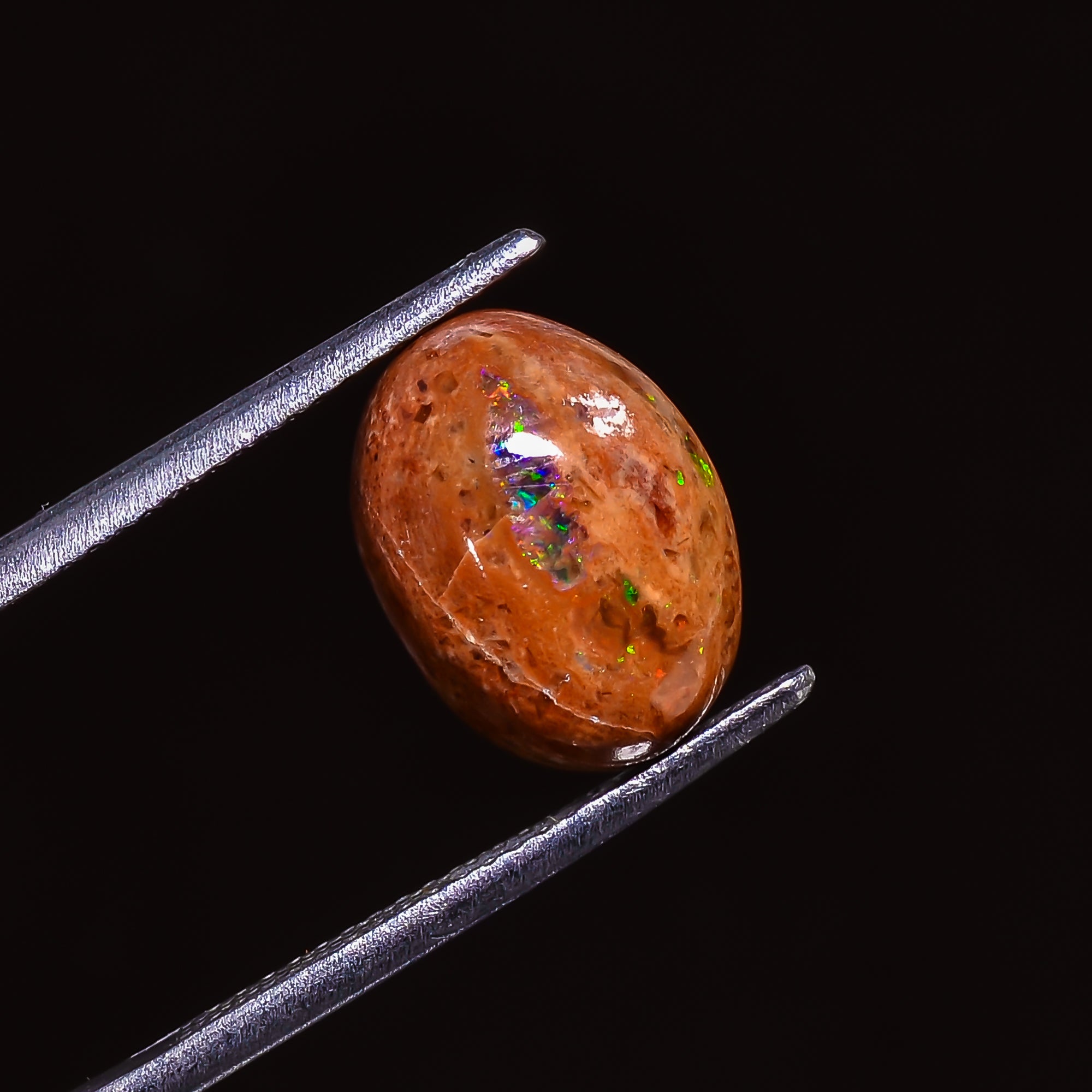 Natural Mexican Opal Oval Shape Cabochon Loose Gemstone 3.5 ct. 12X9X4 mm A-195