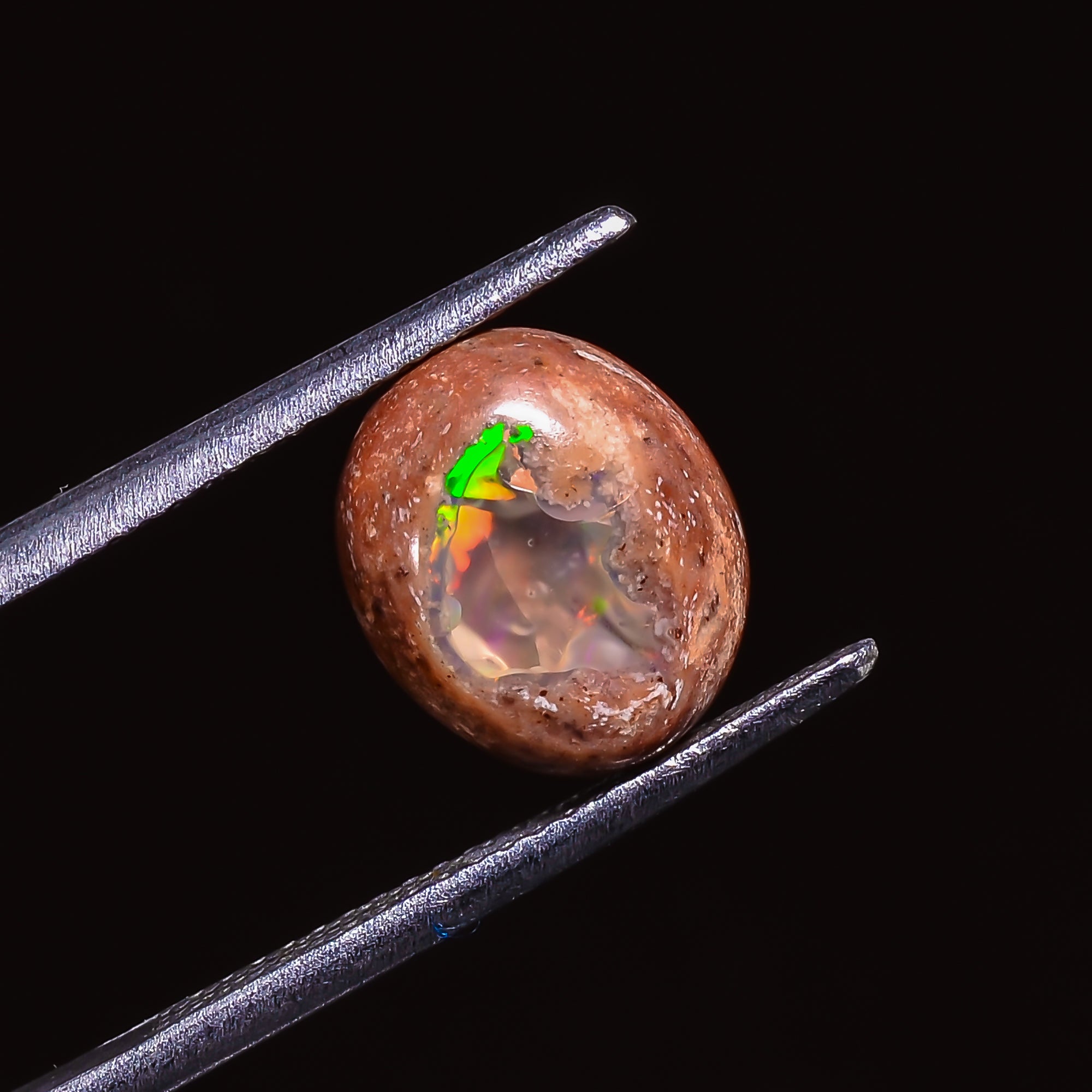 Natural Mexican Opal Oval Shape Cabochon Loose Gemstone 3 ct. 10X9X4 mm A-200