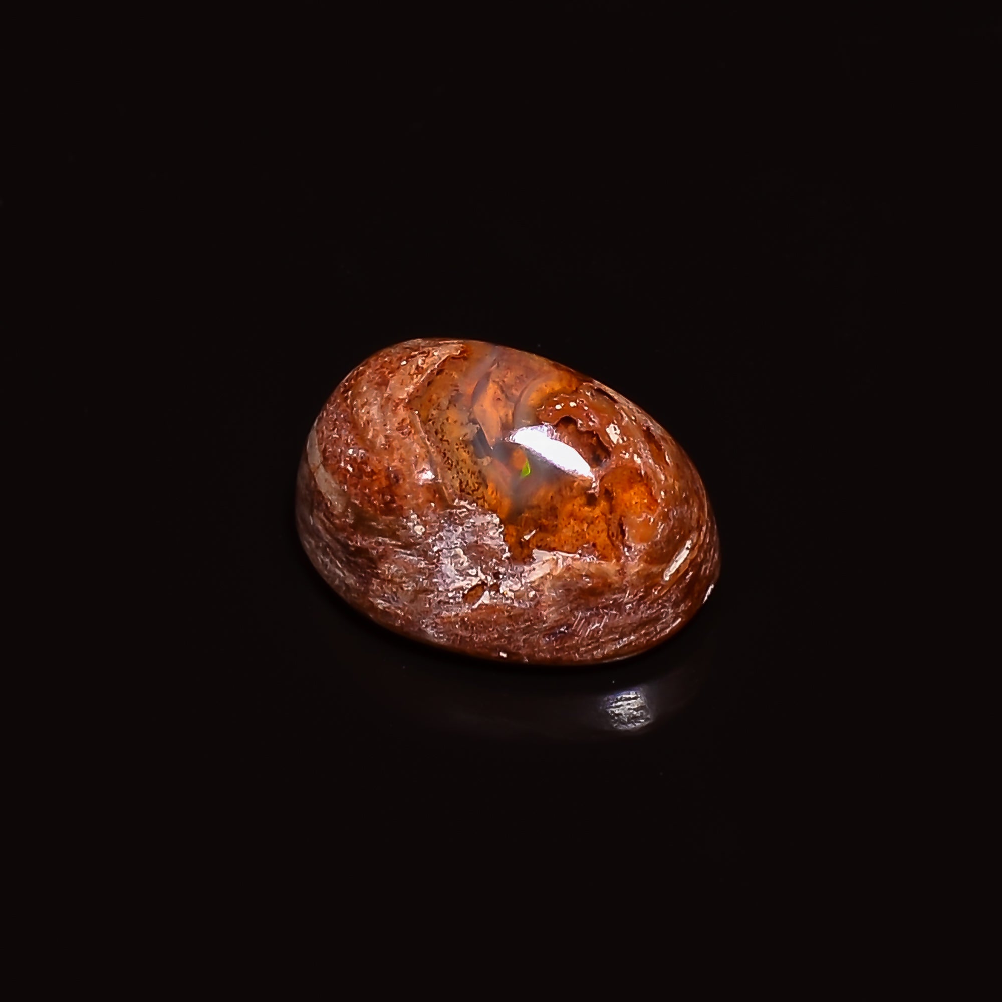 Natural Mexican Opal Oval Shape Cabochon Loose Gemstone 3.5 ct. 11X8X6 mm A-201