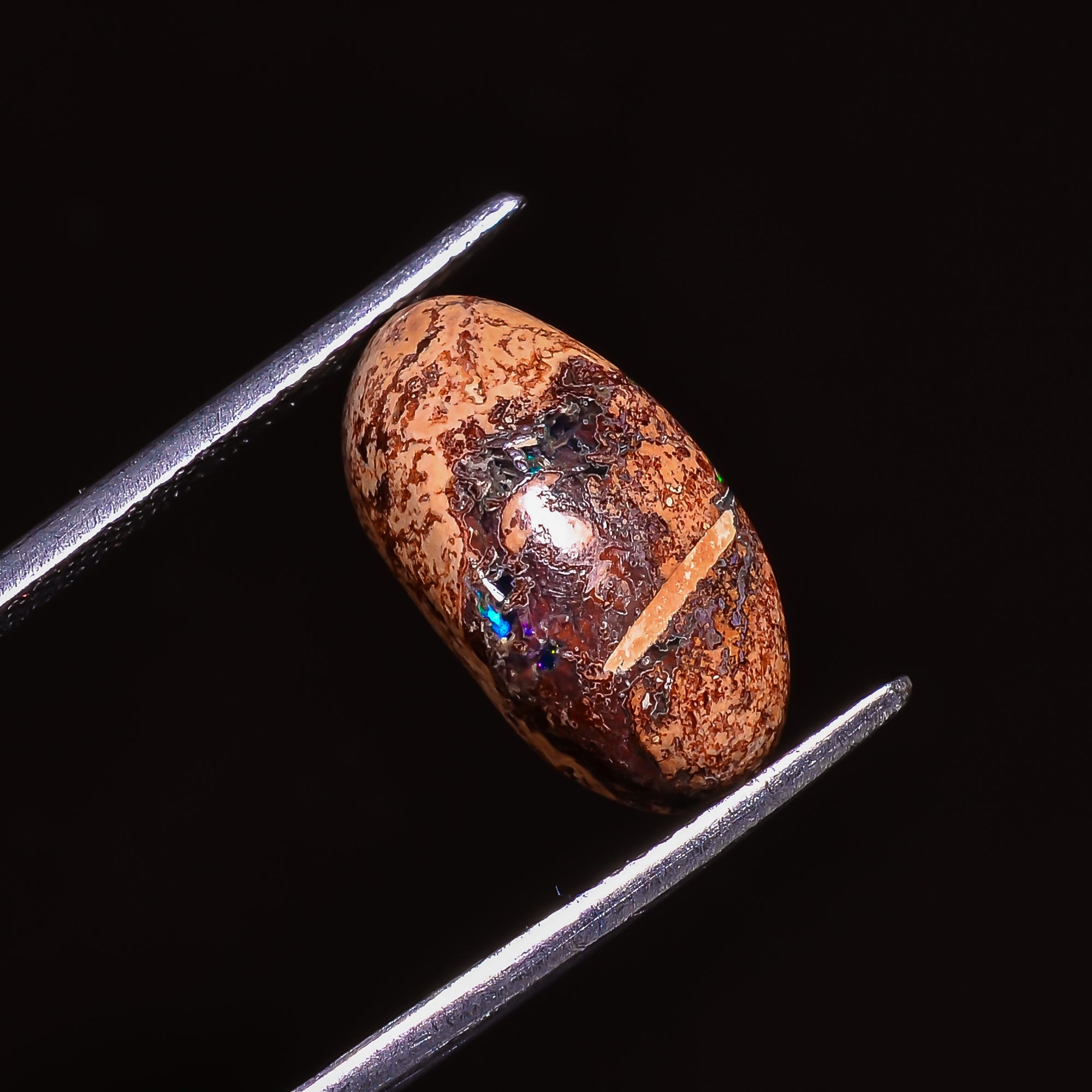 Natural Mexican Opal Oval Shape Cabochon Loose Gemstone 4 ct. 15X8X5 mm A-203