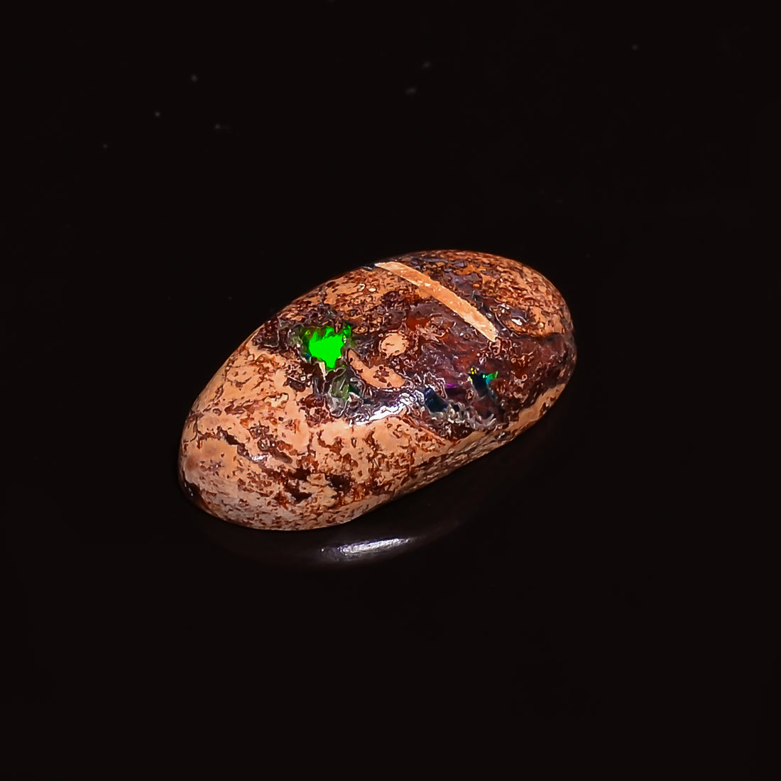 Natural Mexican Opal Oval Shape Cabochon Loose Gemstone 4 ct. 15X8X5 mm A-203
