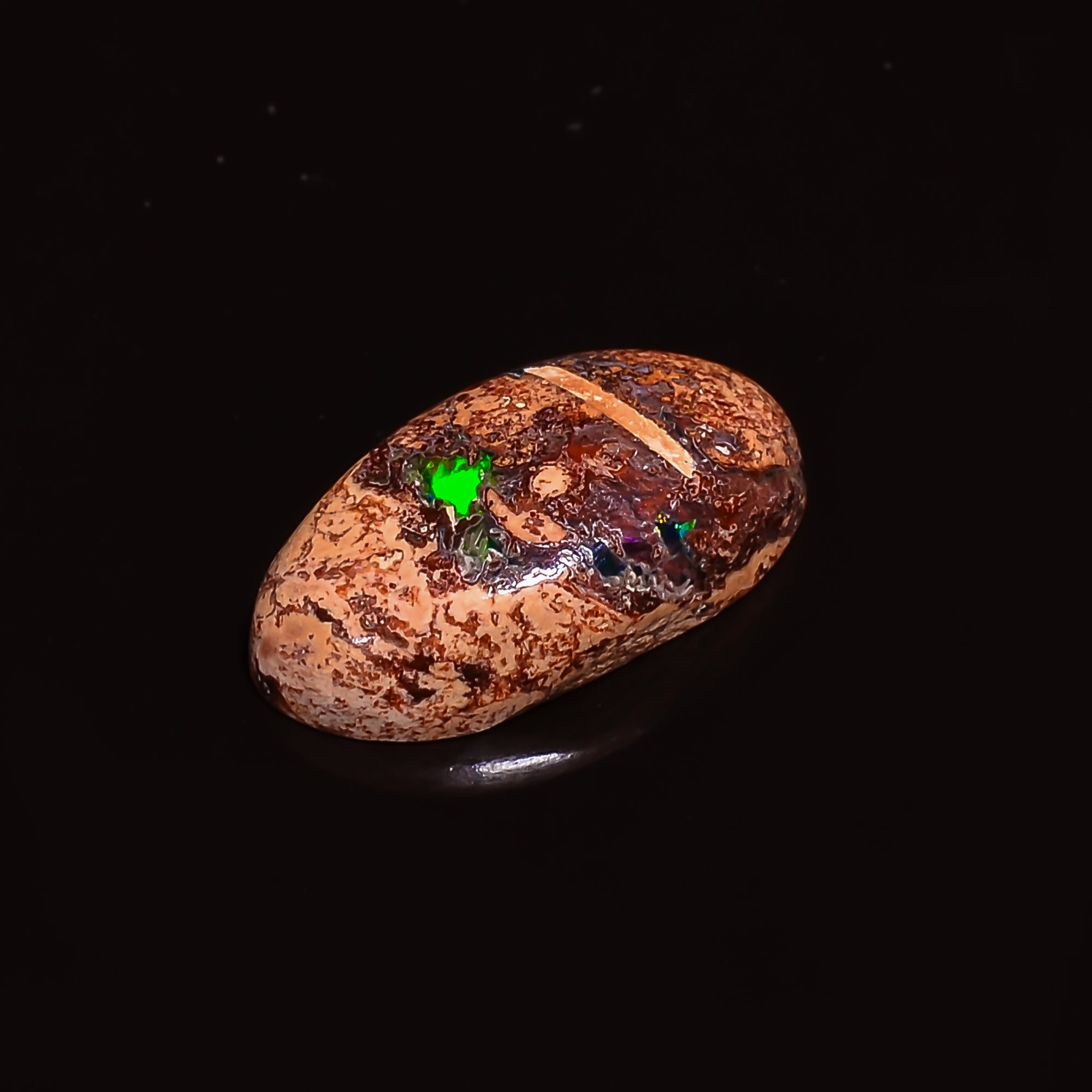 Natural Mexican Opal Oval Shape Cabochon Loose Gemstone 4 ct. 15X8X5 mm A-203